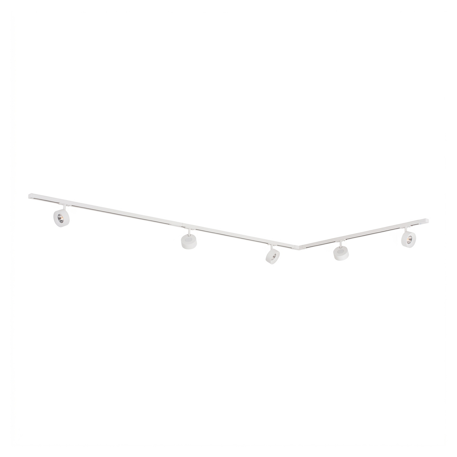 Σύστημα ράγας Lindby Linaro, Ø 9,5 cm, 5 φτερά, LED, λευκό