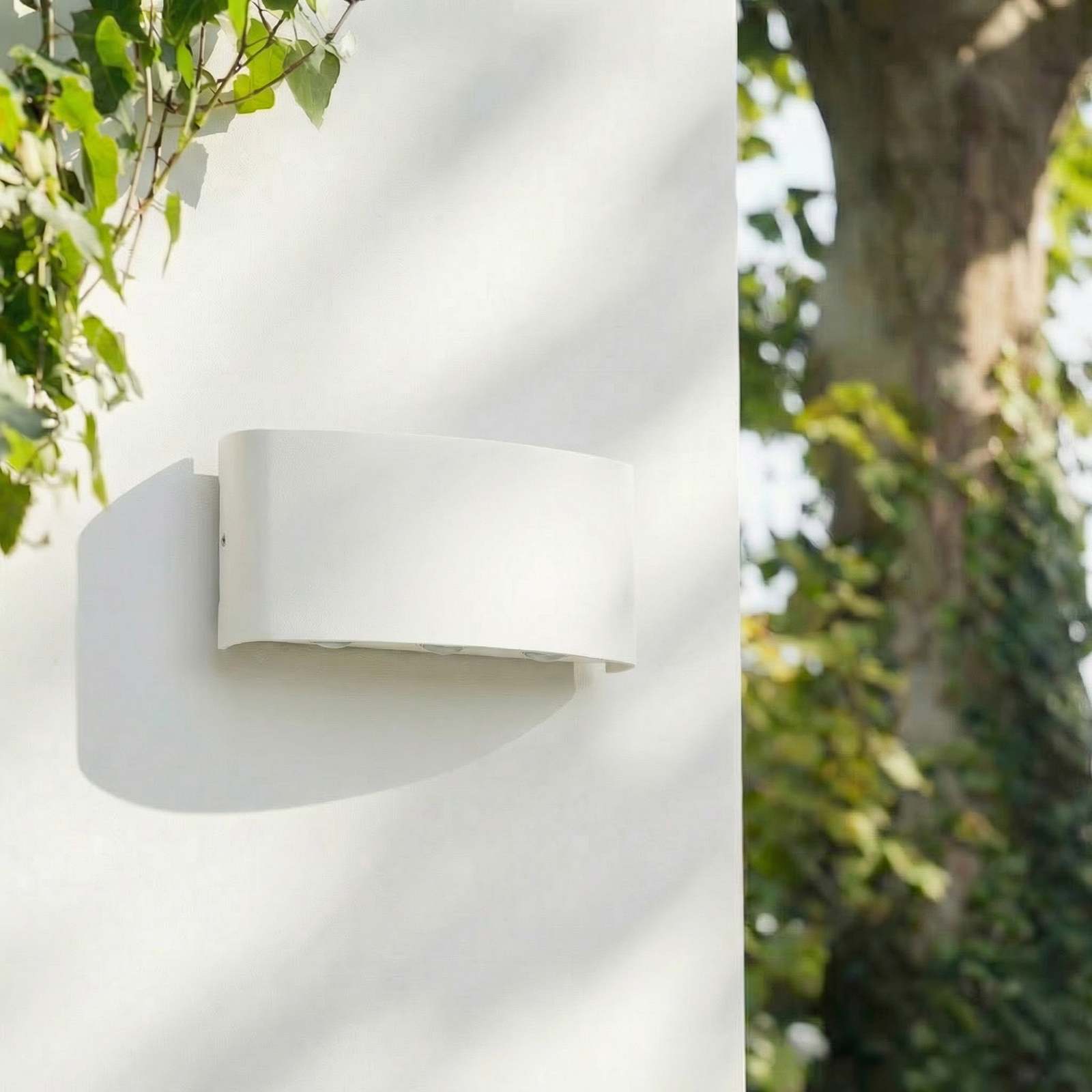 Lindby LED външна стенна лампа Ithan, 3-крилна, бяла, 17 cm