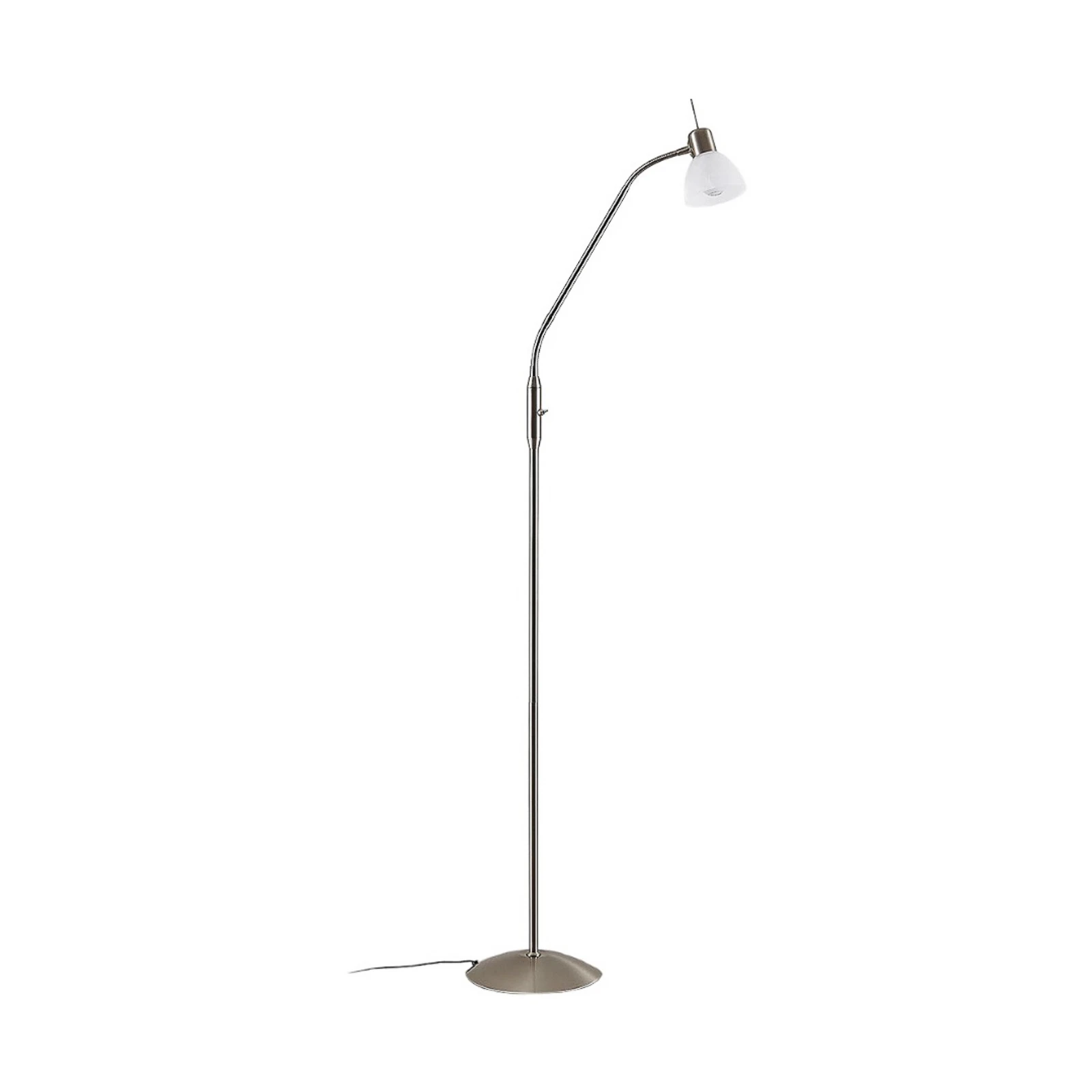 Φωτιστικό δαπέδου Lindby Gwendolin, 160 cm, γυαλί, E14, ρυθμιζόμενο