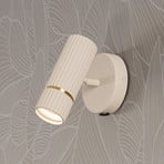 Wandstrahler Caminia, beige, Länge 16 cm, Metall, GU10