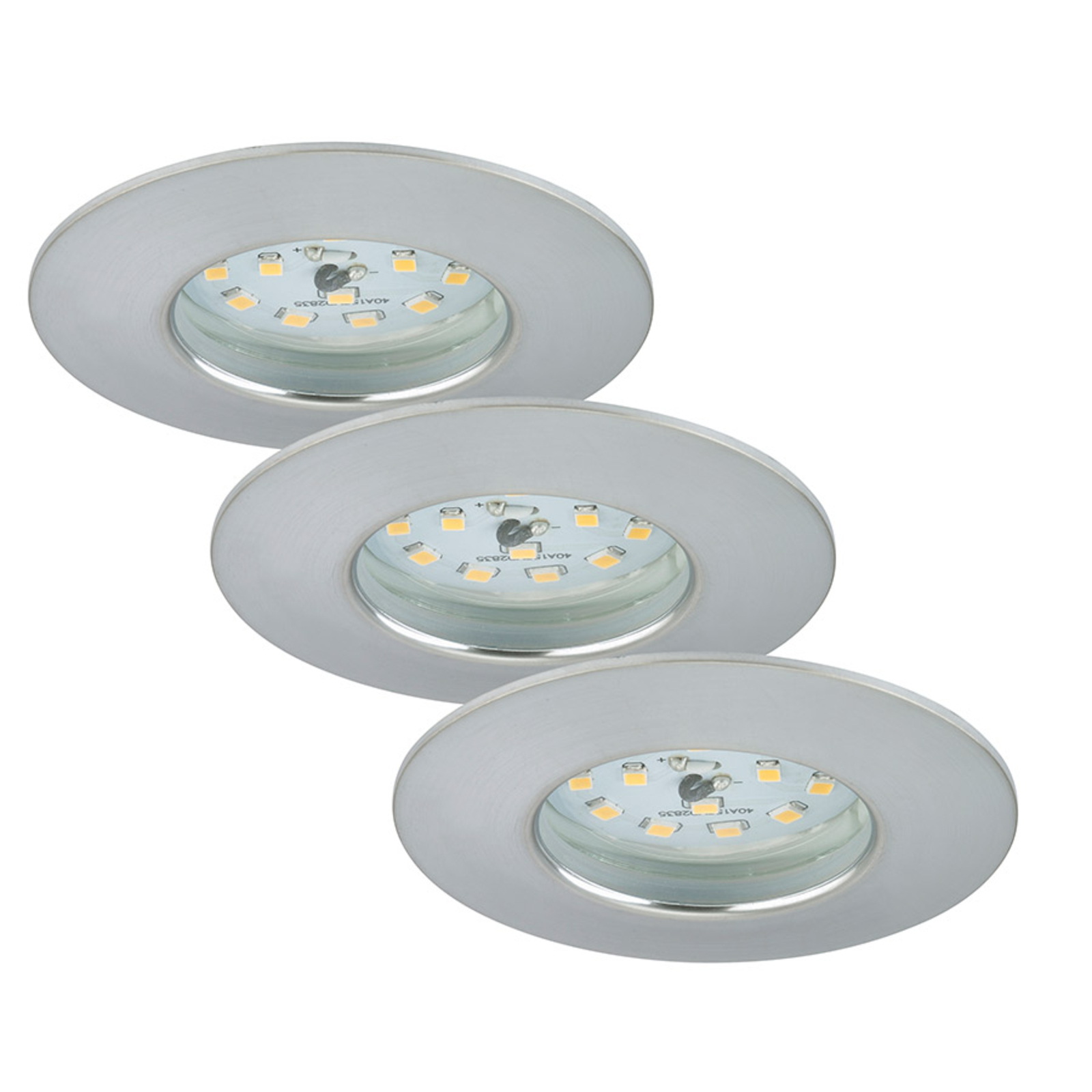 LED-Einbauleuchte Attach Dim, IP44, 3er-Set