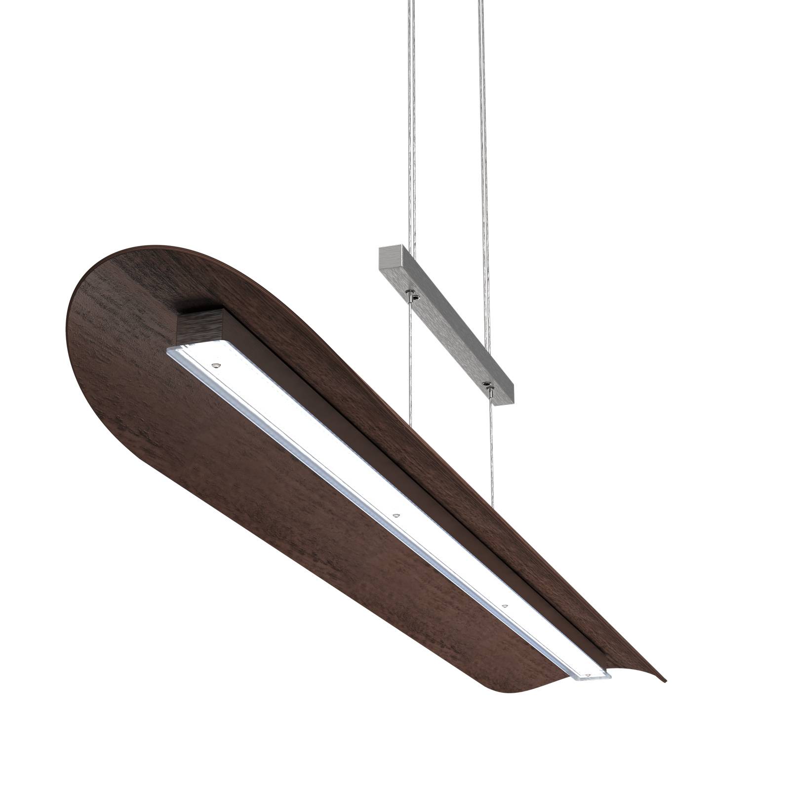 Suspension LED Colombia XL, noyer