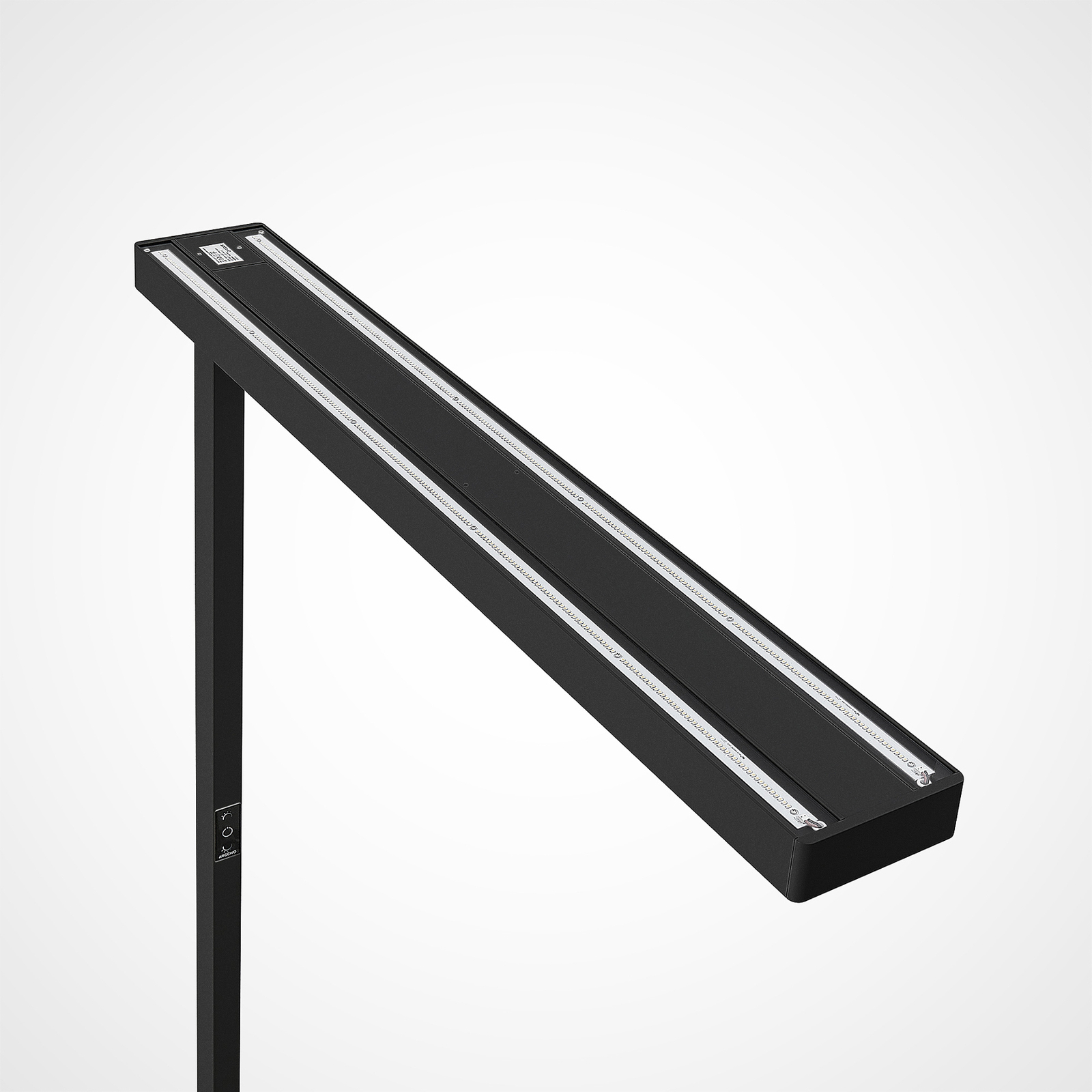 Arcchio LED candeeiro de pé de escritório Susi, conjunto de 2, preto, sensor