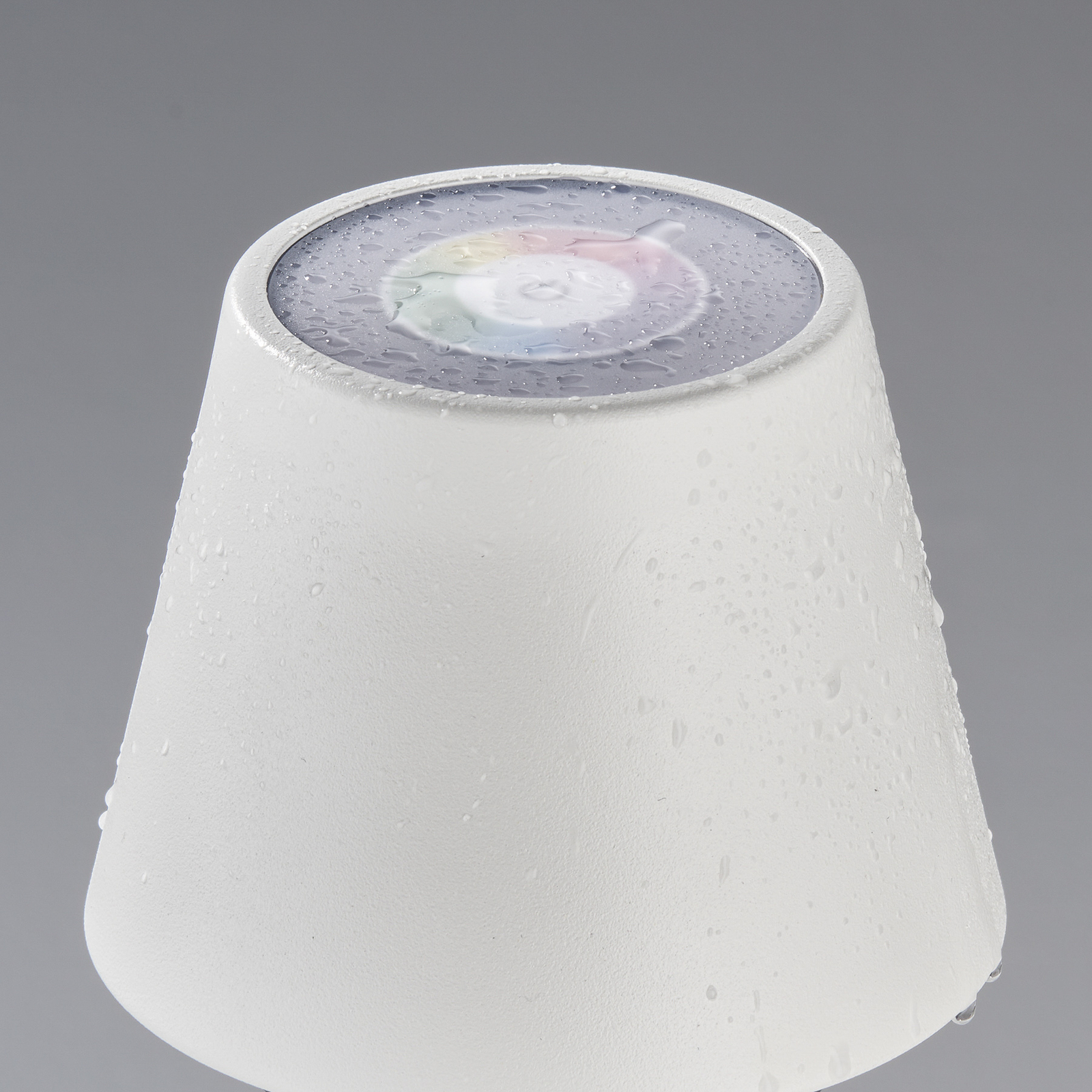 Lampa stołowa LED Cosenza RGBW biała piaskowa
