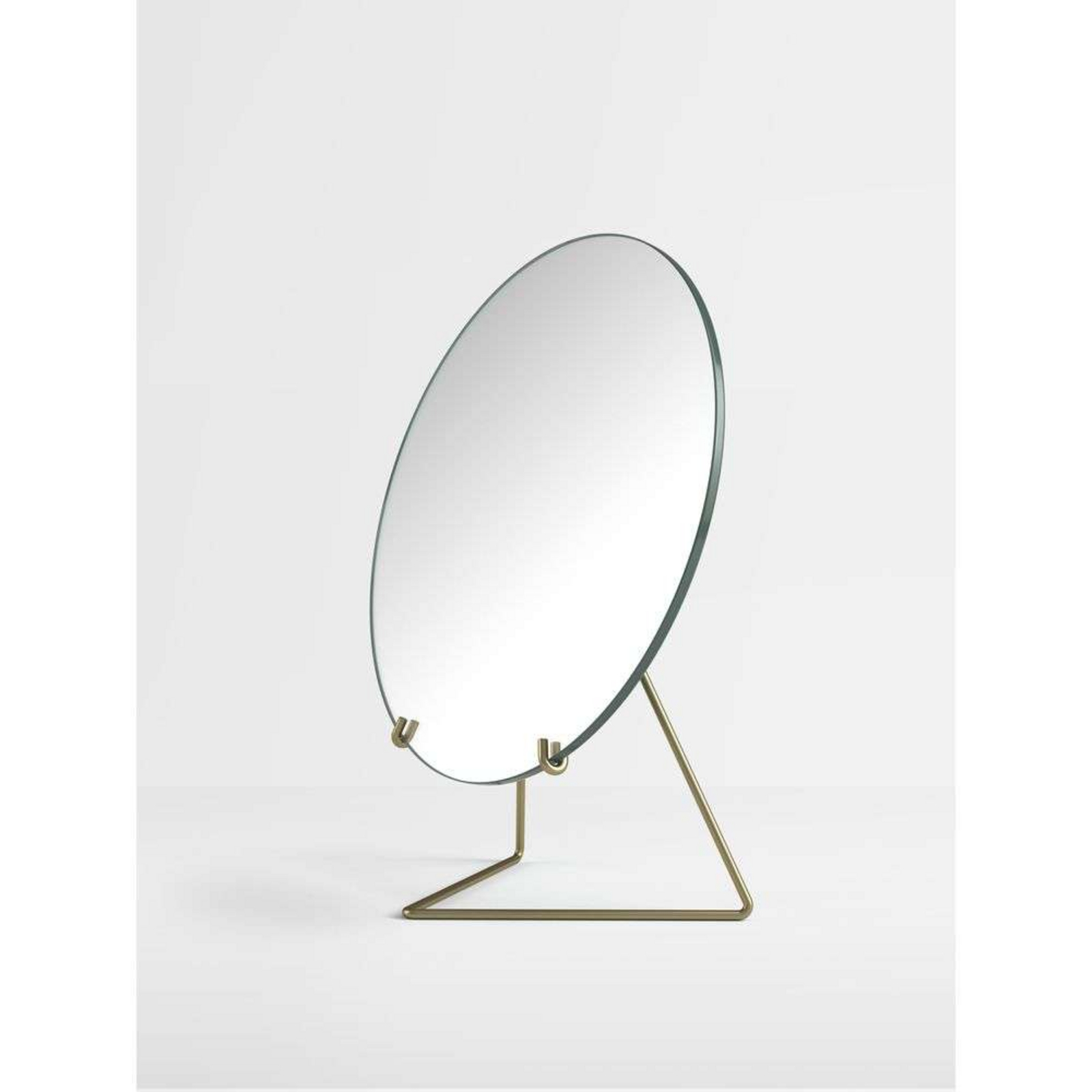 Standing Mirror Ø30 Brass - Moebe