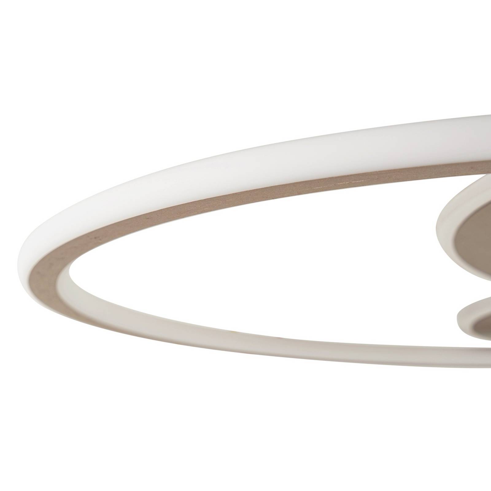 Lucande lampa sufitowa LED Circulo, kolor kawowy, CCT, ściemniany