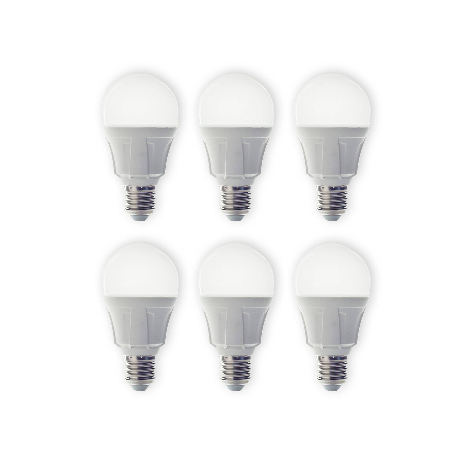Lindby Lindby LED žárovka, sada 6 kusů, E27, 8,5 W, matná, 3 000 K