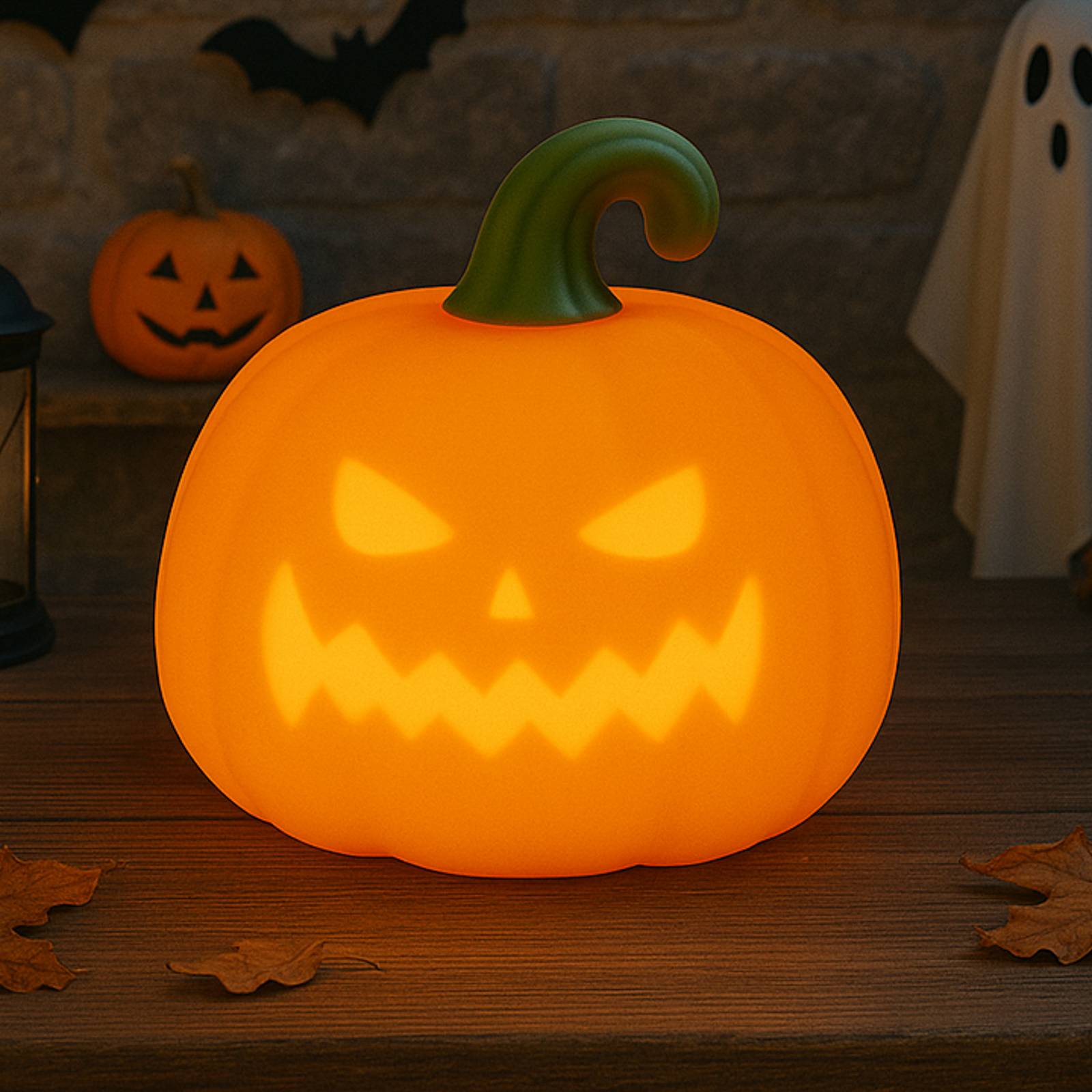 FH Lighting Luminaire LED rechargeable Richy, orange, Ø 11 cm, silicone