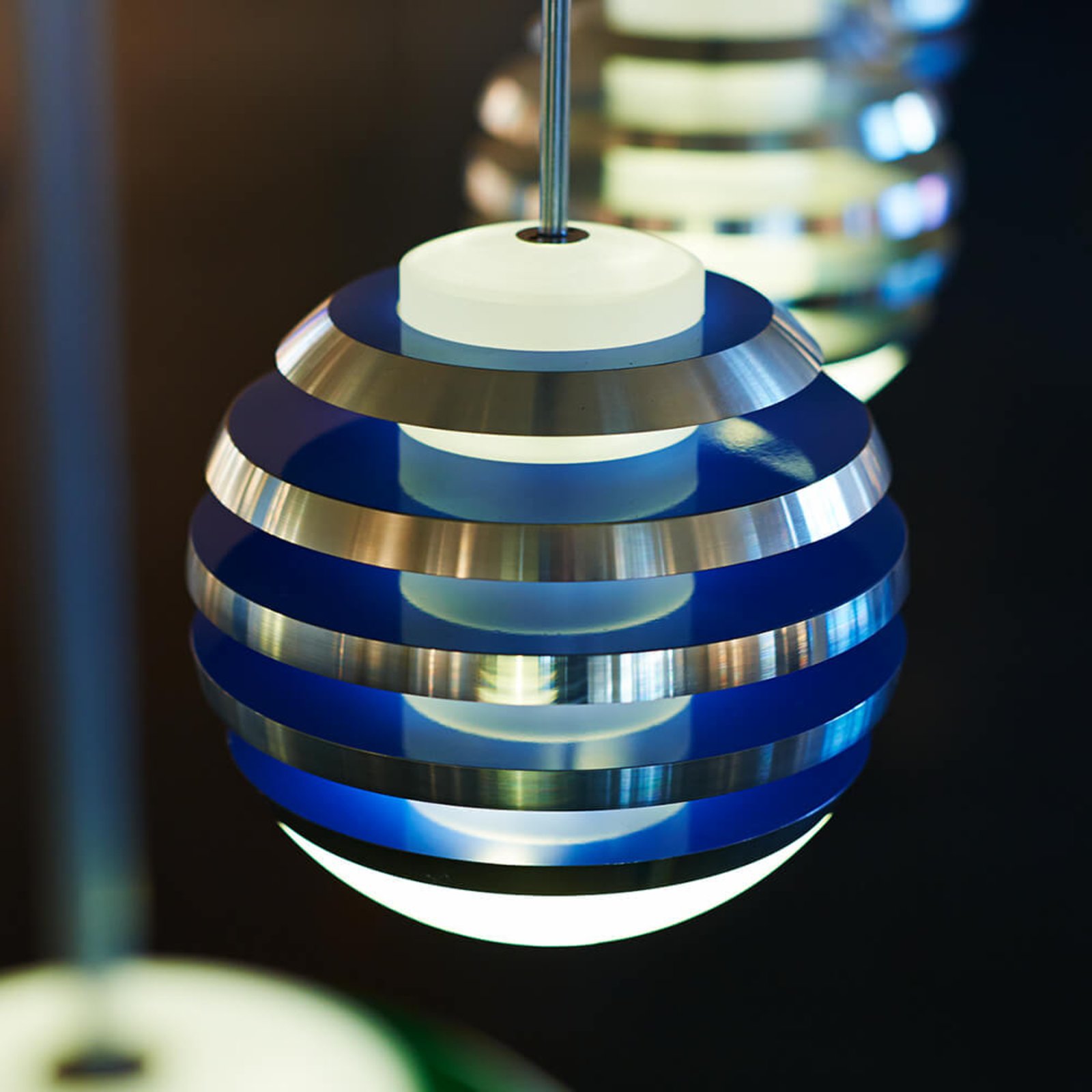 TECNOLUMEN Bulo - Luz pendente LED azul claro
