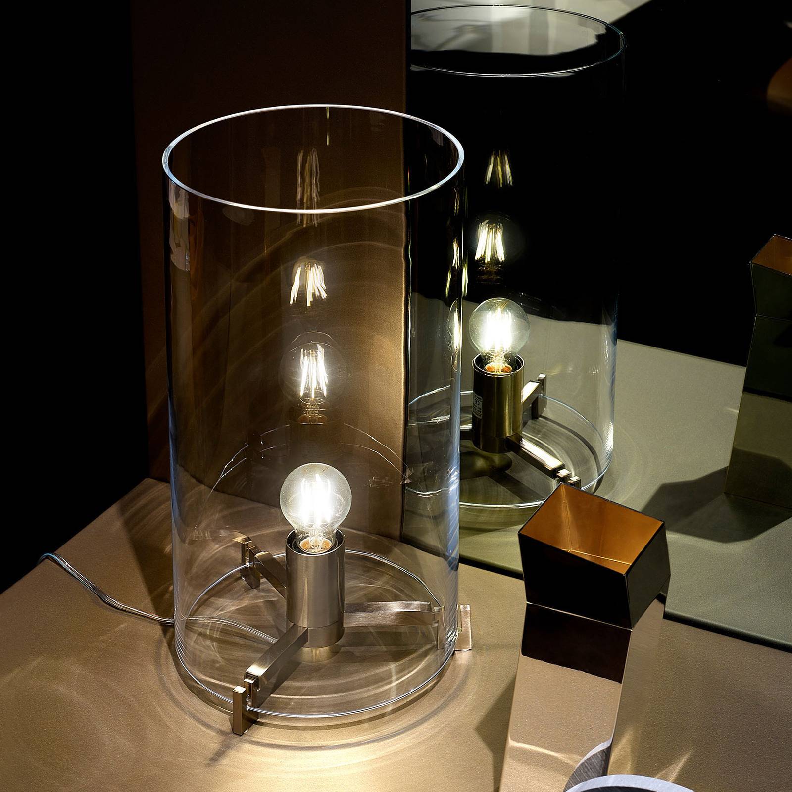 Image of Prandina CPL T1 lampe chromée, verre transparent 