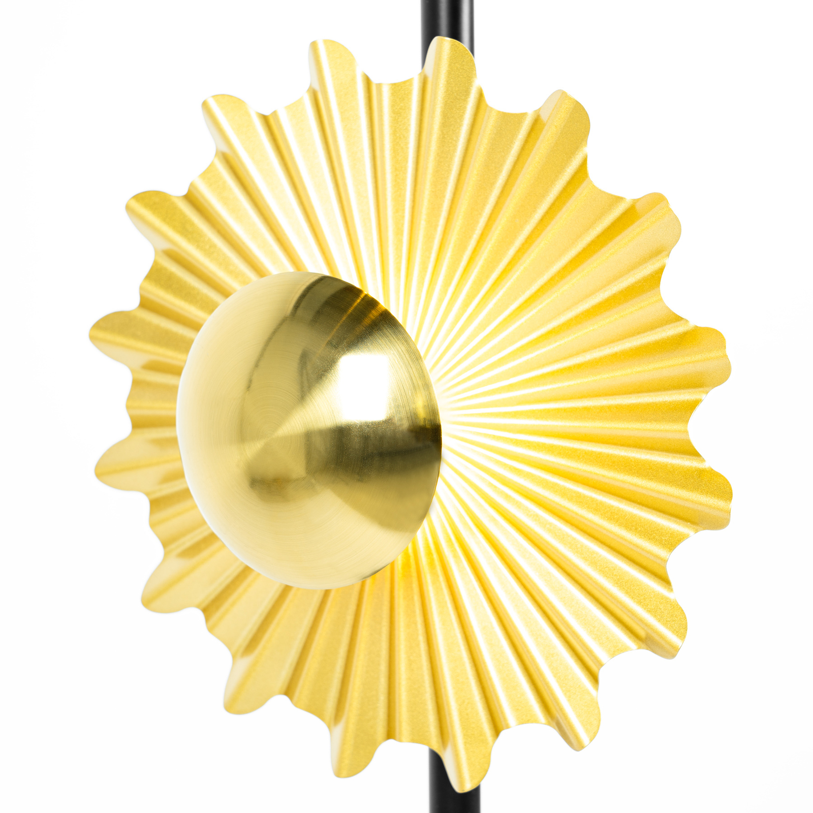 Stojacia lampa Lindby Senmia v zlatej farbe, trojlampa