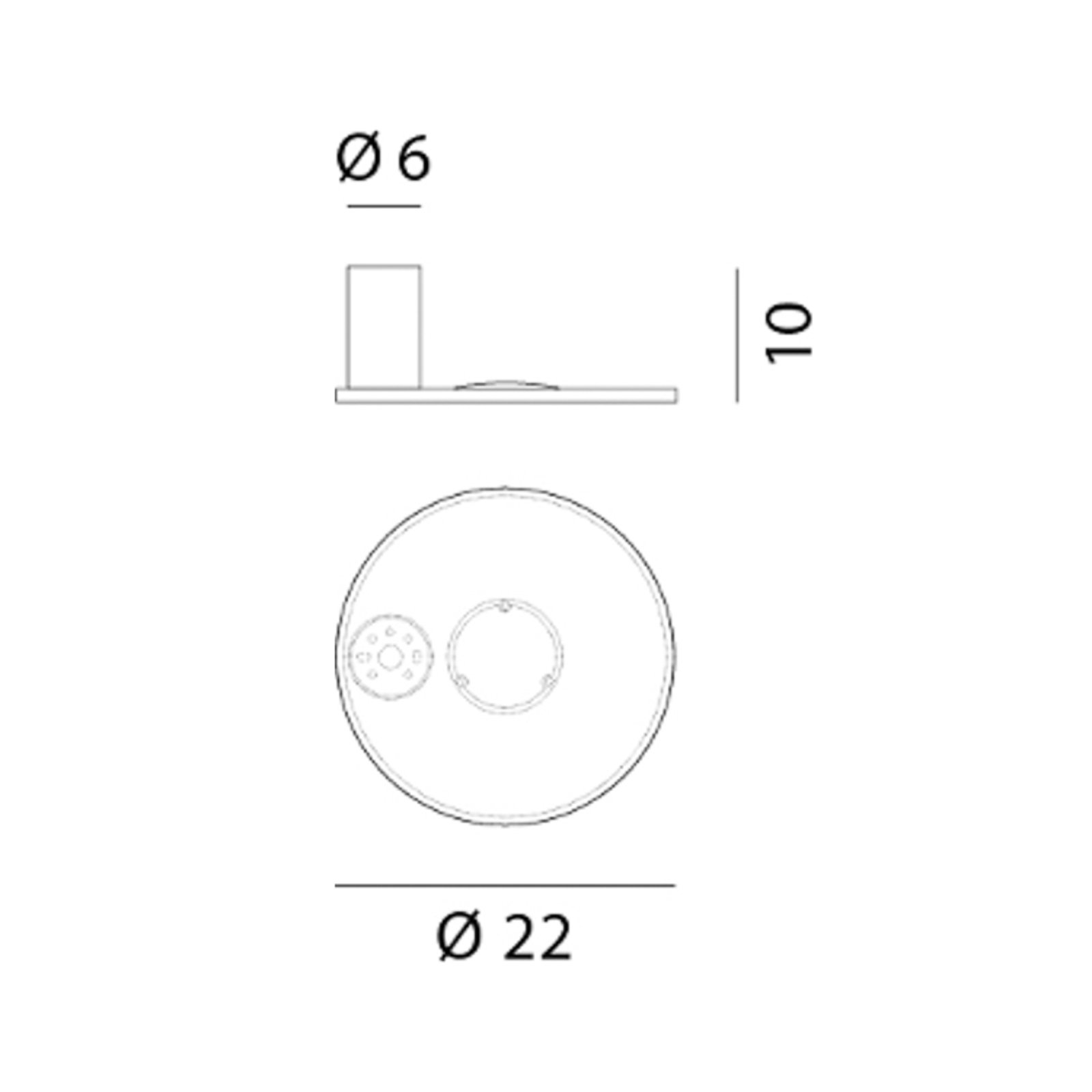 Collide H0 Applique Murale/Plafonnier 3000K Phase Dim. White - Rotaliana