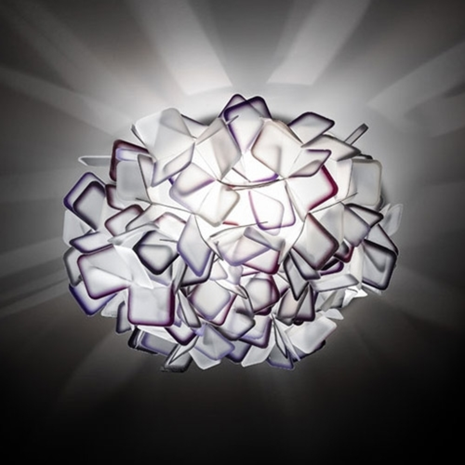 Slamp Heavenly Clizia wall light, purple, for Living / Dining Room, Opalflex®, E27, 20 W, energy efficiency: A++, H: 20 cm