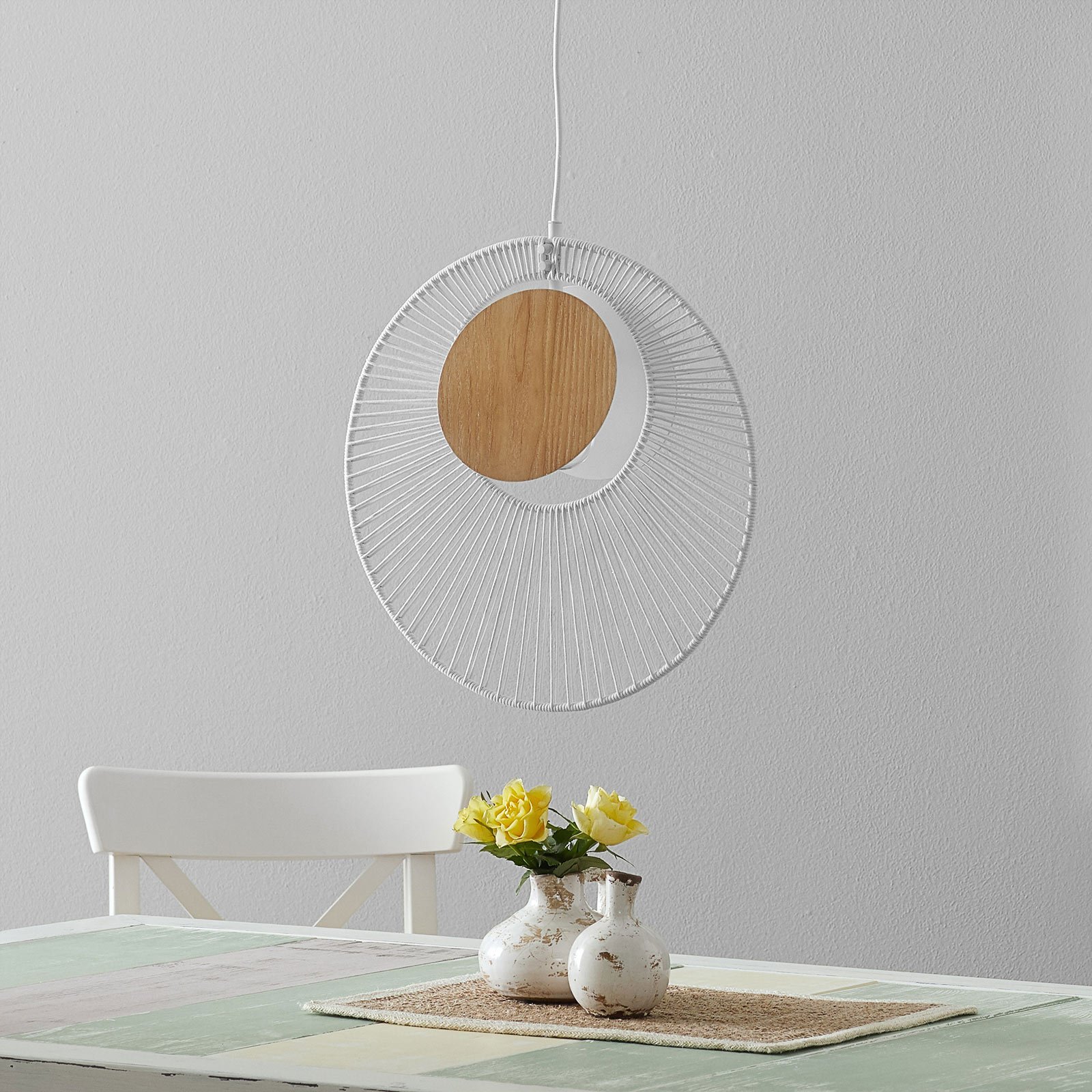 Forestier Oyster design-hanglamp, wit