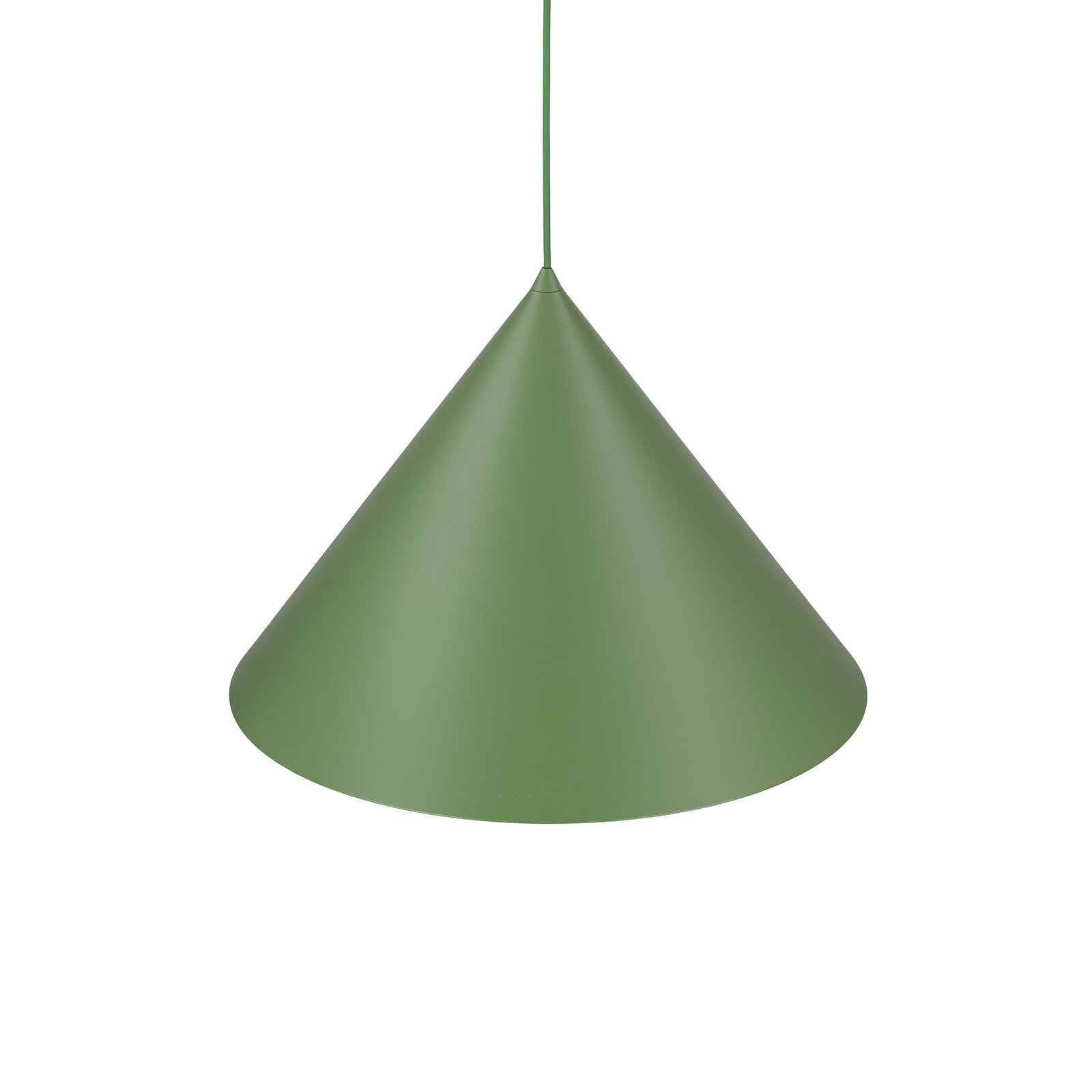 Cono pendant light, 1-bulb, Ø 50 cm, green, E27