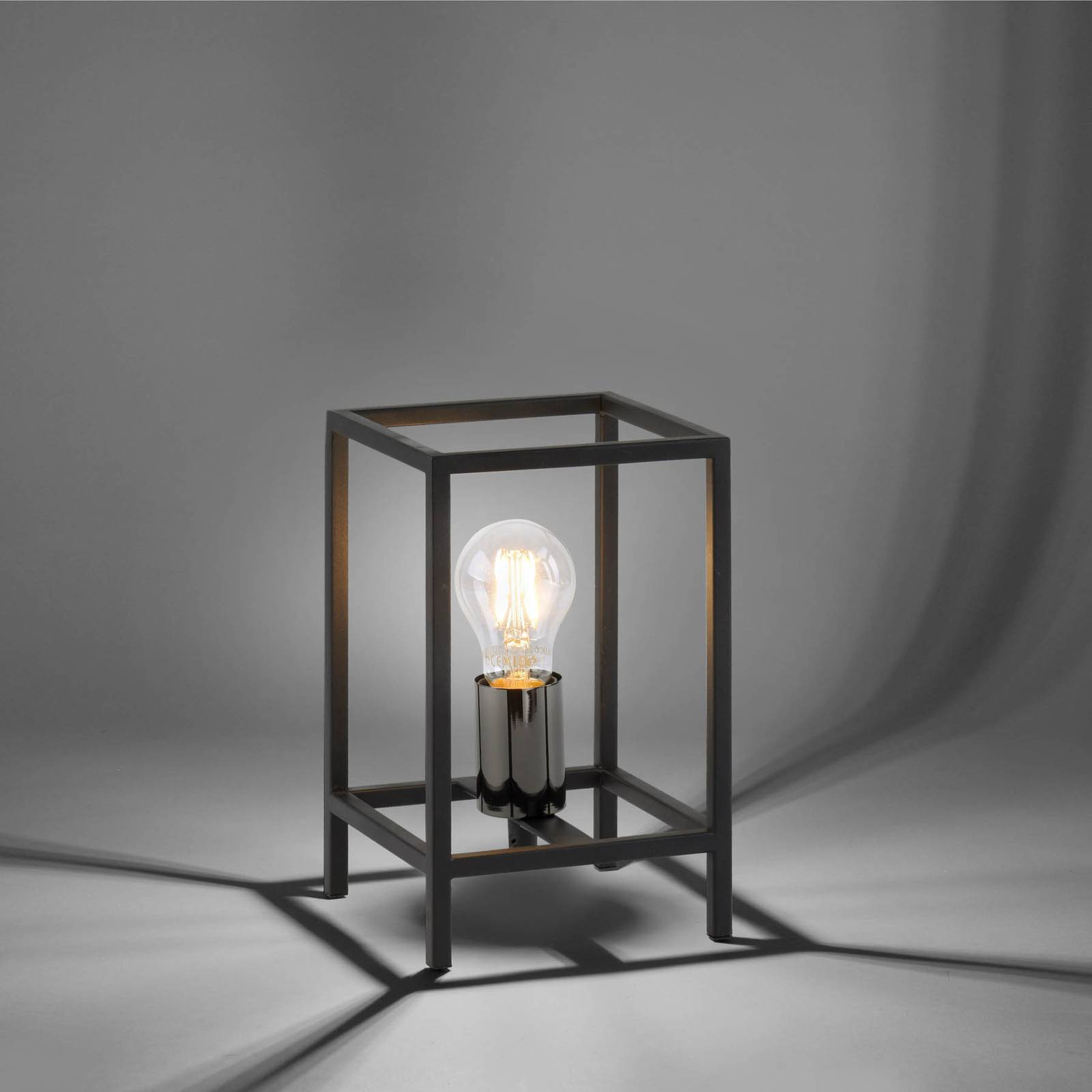 Fabio asztali lámpa, téglalap alakú, fekete