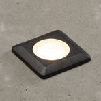 Candeeiro de embutir LED Aldo angular preto/claro 3.000K