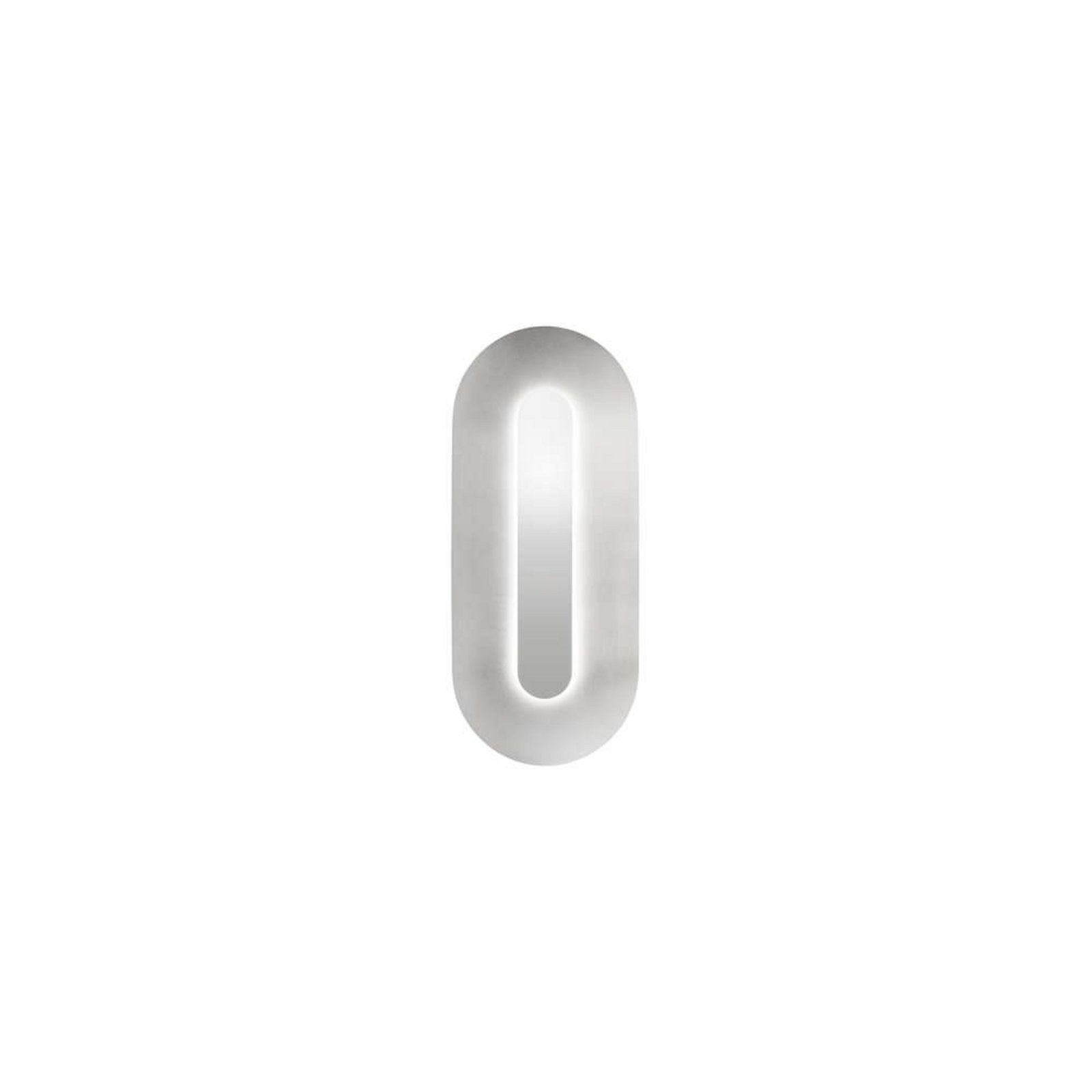 Nuura LED wandlamp Sasi, hoogte 65 cm, zilverkleurig, metaal