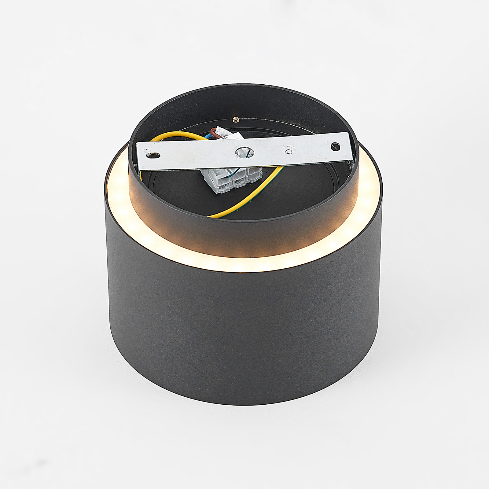 Arcchio Talima plafonnier LED, rond, noir