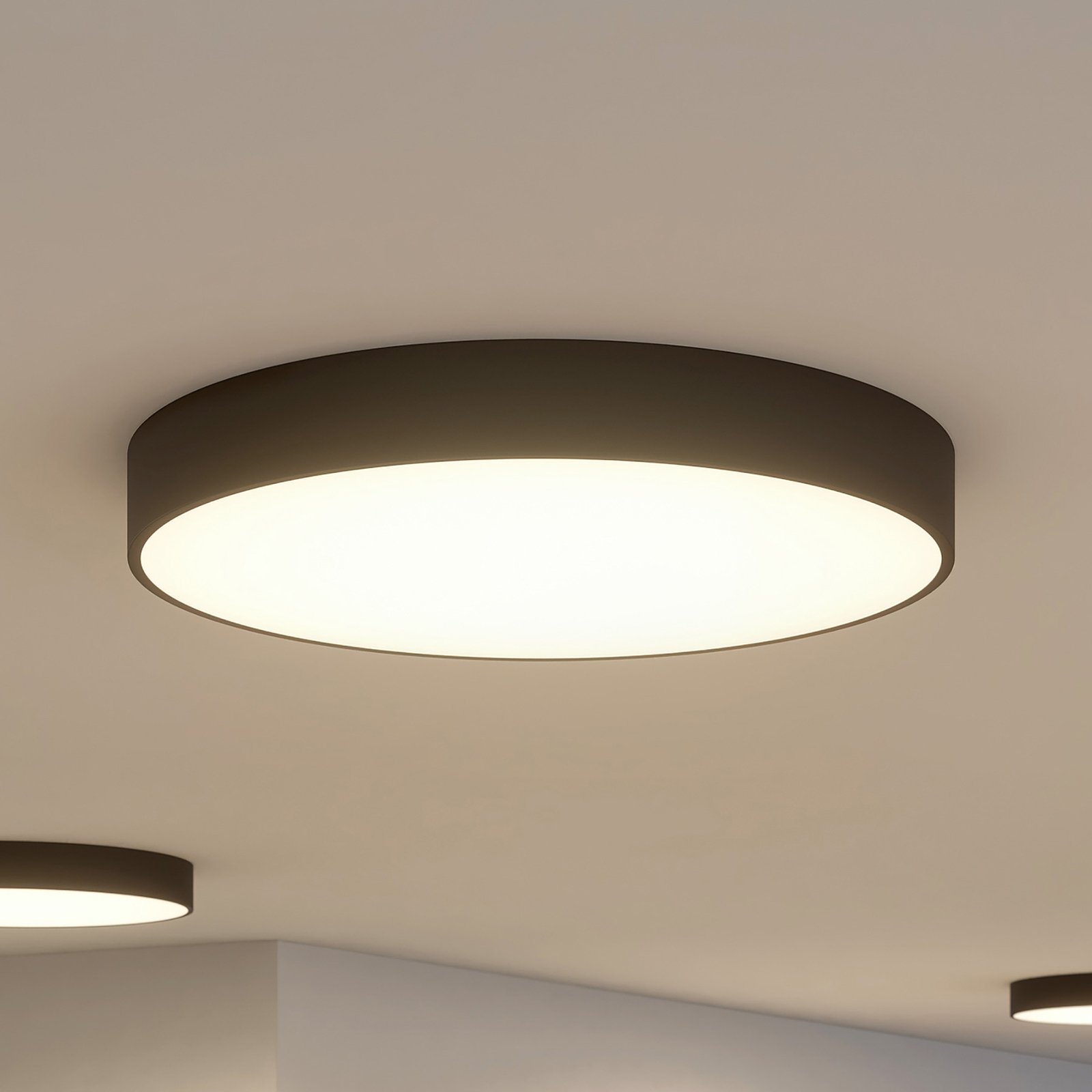 Arcchio Noabelle LED-loftlampe, sort, 80 cm