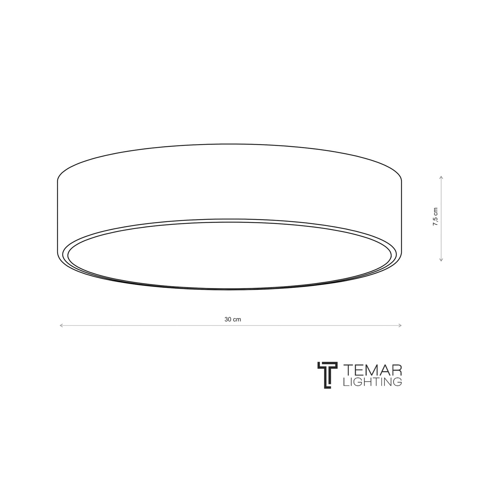 Cleo 300 ceiling lamp, Ø 30 cm, grey