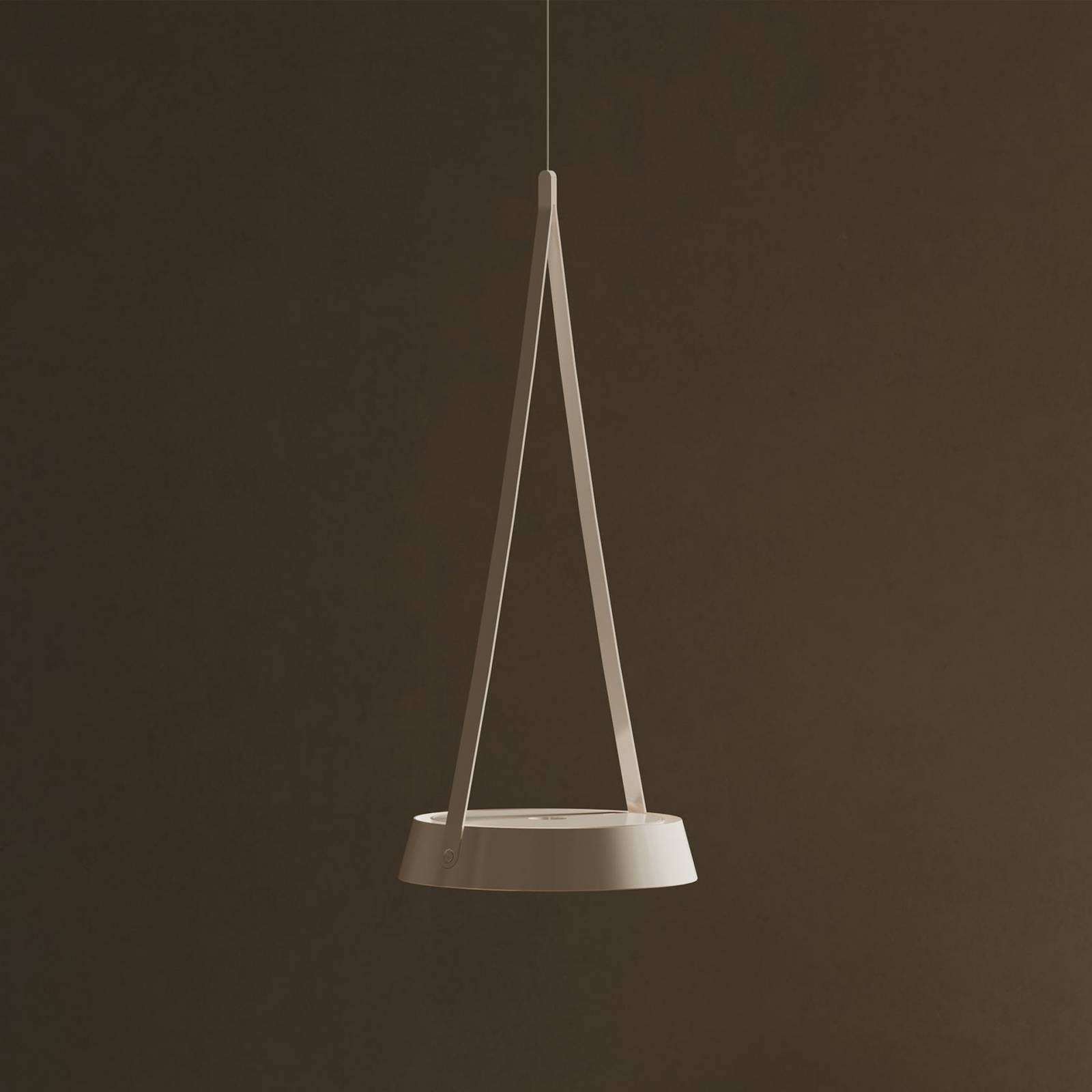 LED-Akku-Hängeleuchte Mahina, weiß, Ø 17 cm, Metall, CCT günstig online kaufen