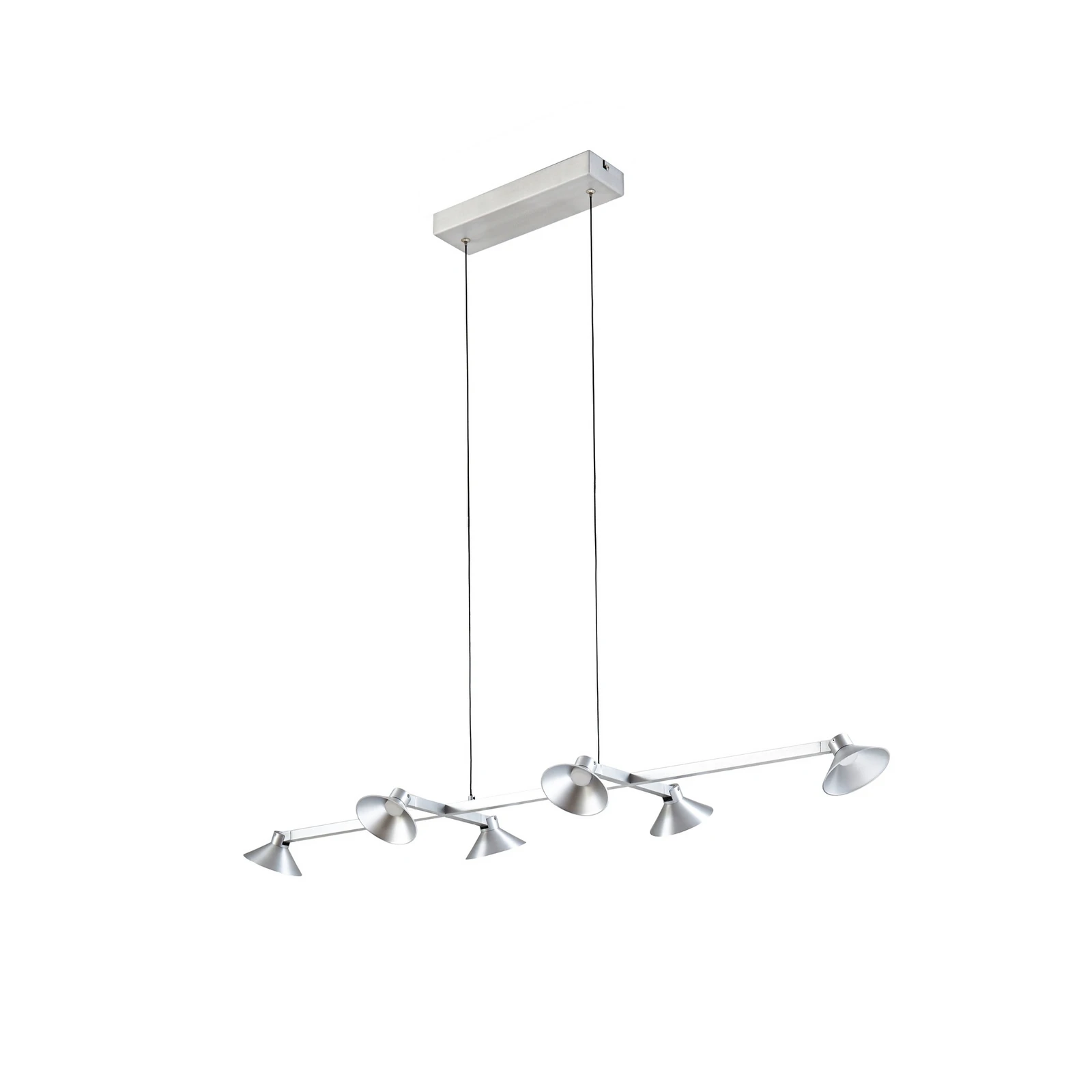 Lucande LED κρεμαστό φωτιστικό Steve,  αλουμίνιο, 113 cm, 6 φώτα, ρυθμιζόμενη
