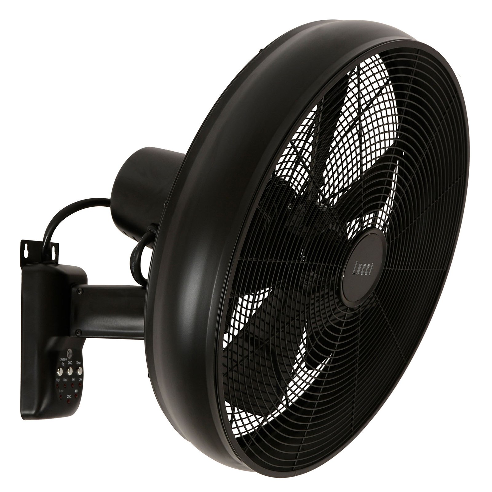 Nástenný ventilátor Breeze, Ø 41 cm, čierny