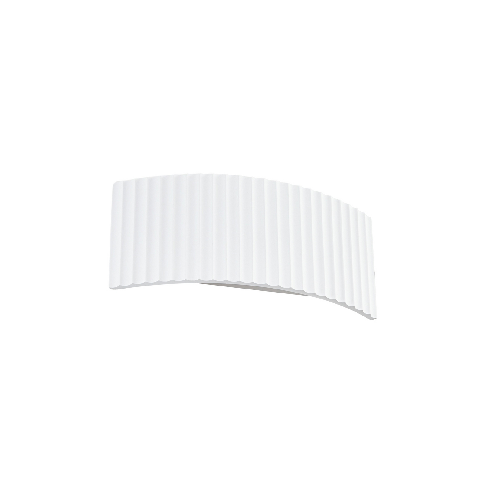 Naike wall light, white, ribbed finish, plaster, 15 cm – Lindby