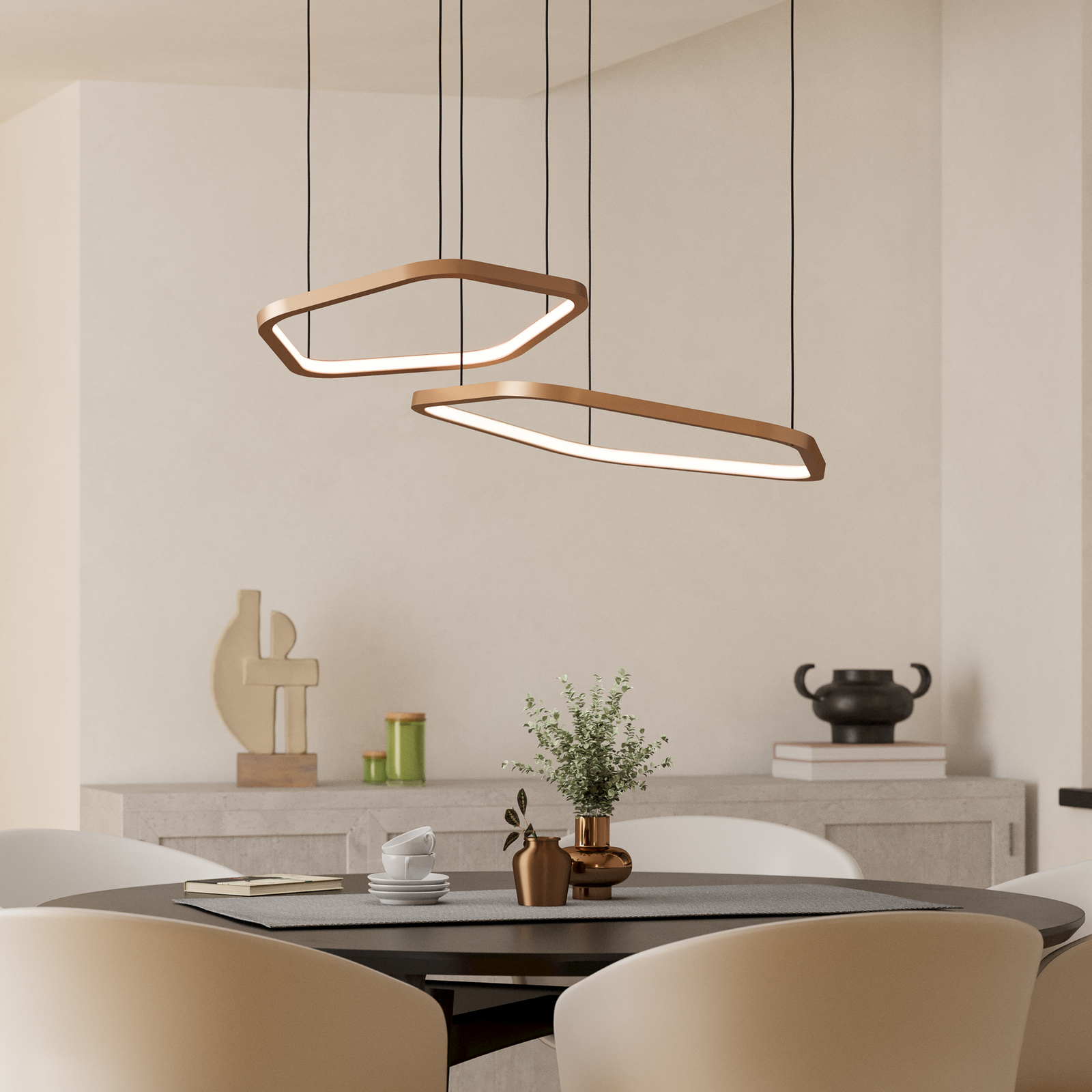 Závěsné světlo Stars of Light Estrella, bronzová, 2 žárovky, CCT