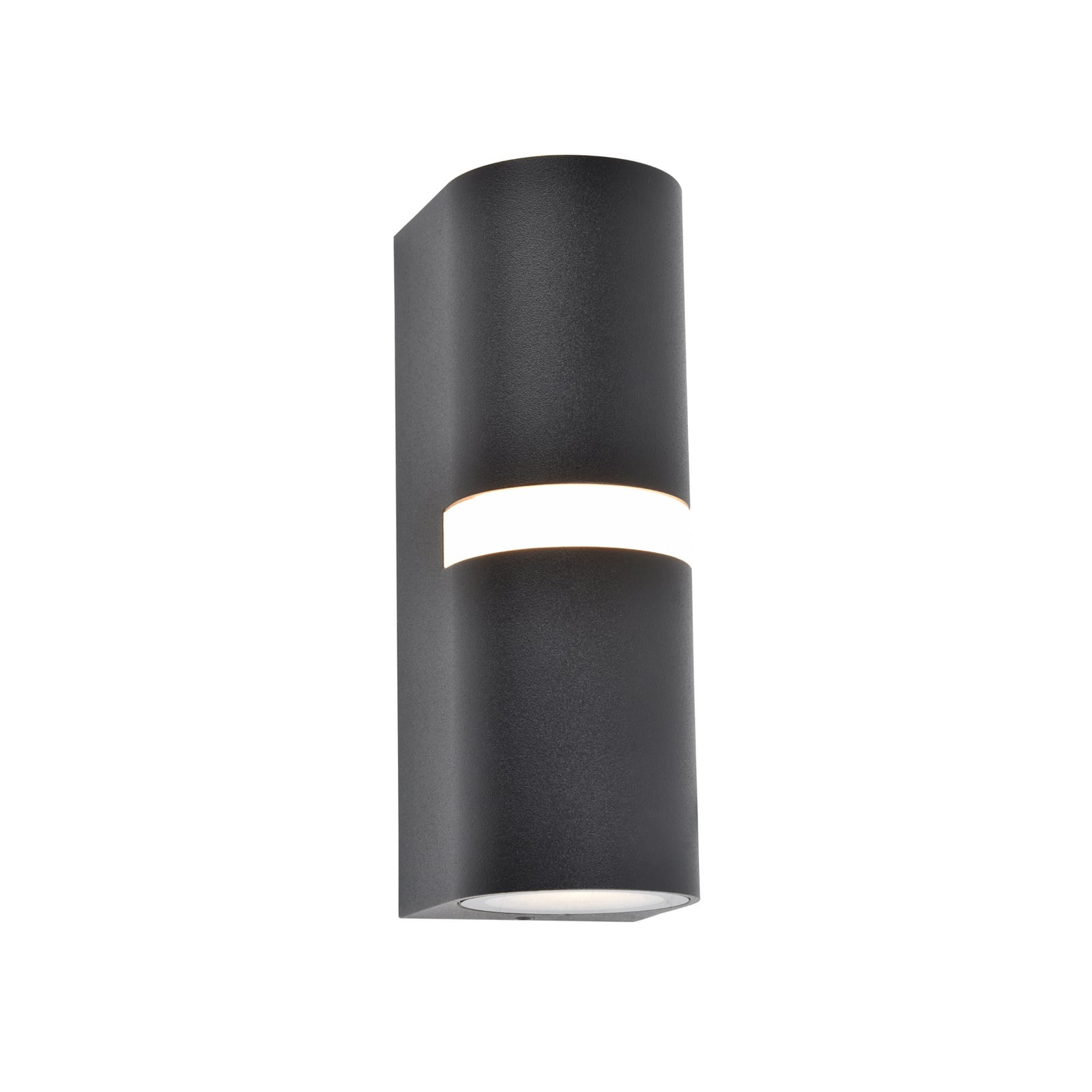 Applique d'extérieur MIKA, noire, hauteur 19 cm, 2 x GU10, IP54