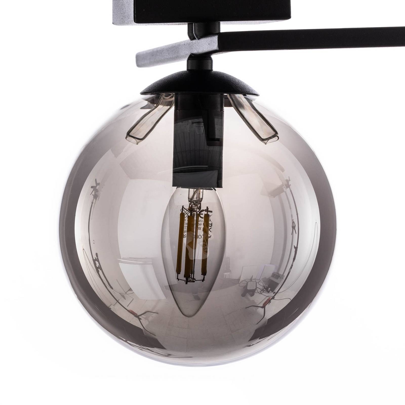 Lampa sufitowa Imago 1G, 1-punktowa, czarna/grafitowa