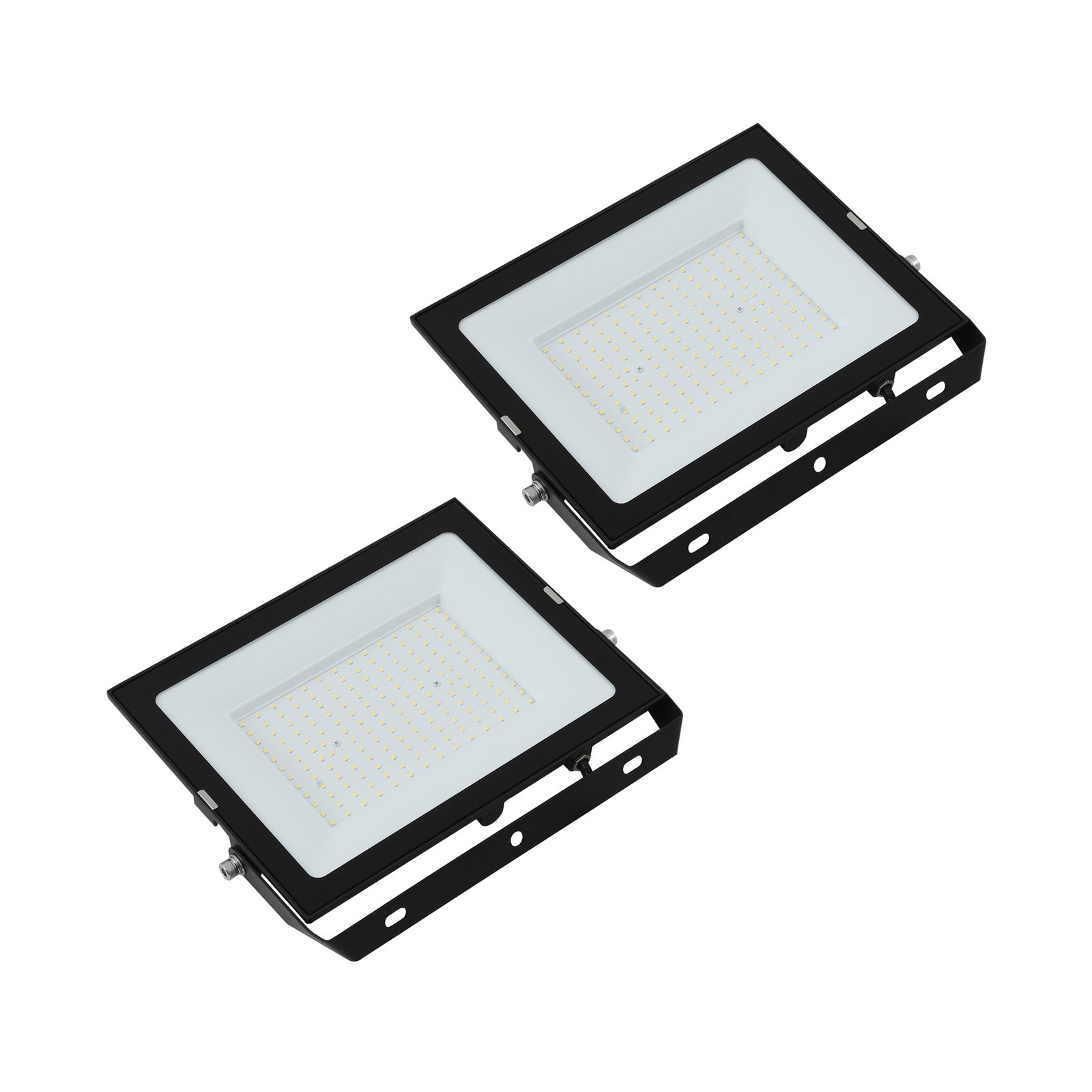 Prios LED-Außenstrahler Maikel, 150 W, Metall, 2er-Set