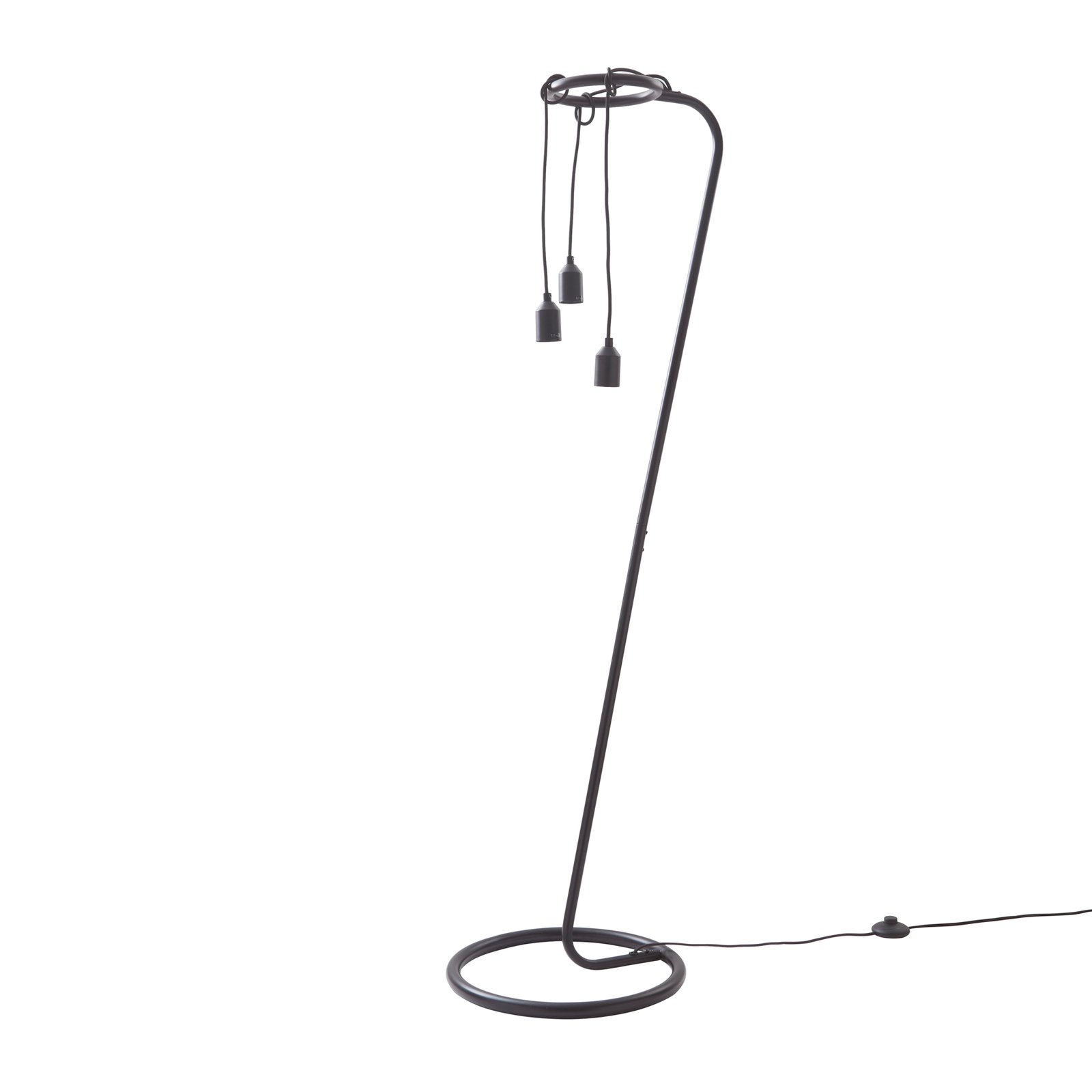 Lindby vloerlamp Elira, zwart, metaal, 150 cm hoog, E27