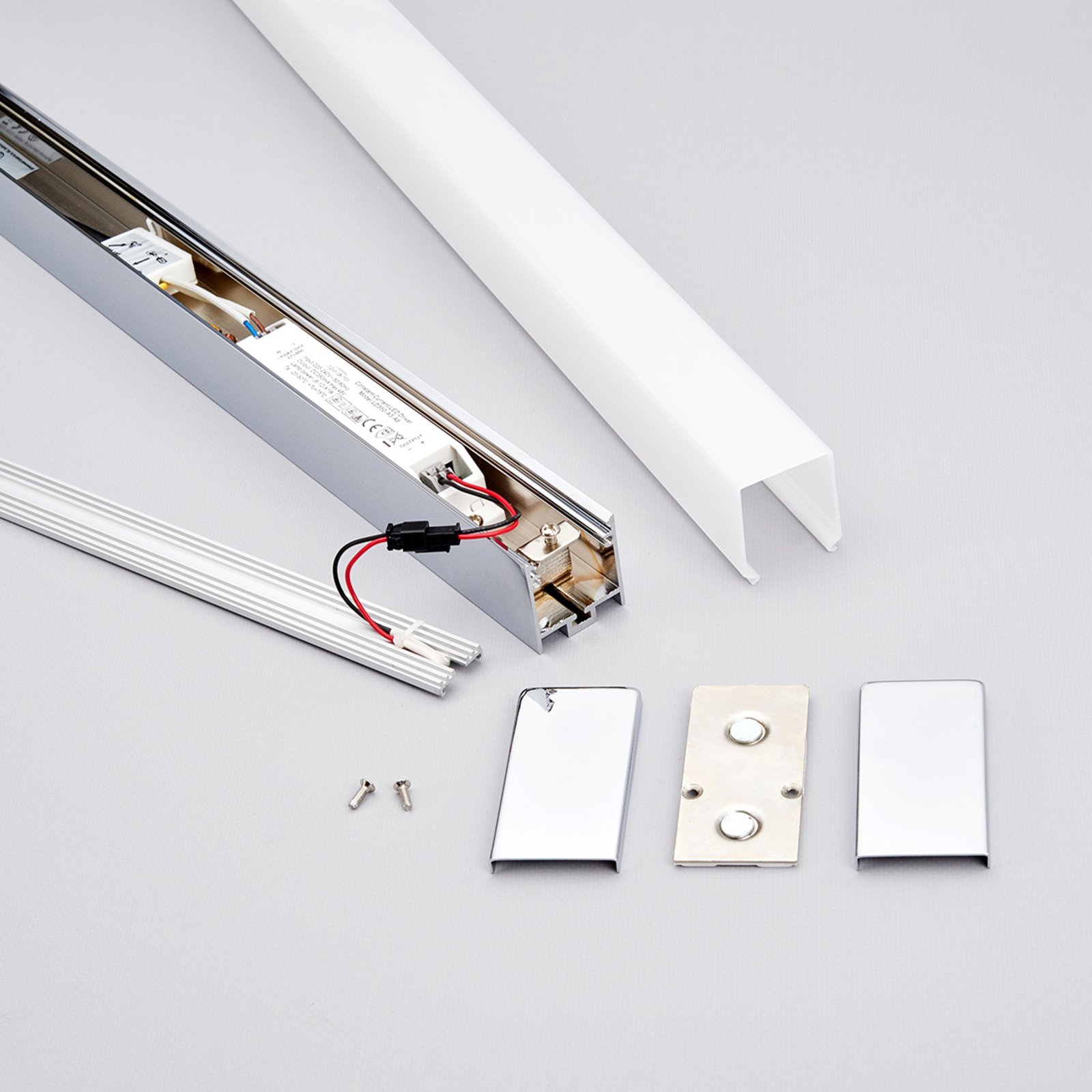 Philippa Square Wall Lamp L59 Chrome - Lindby