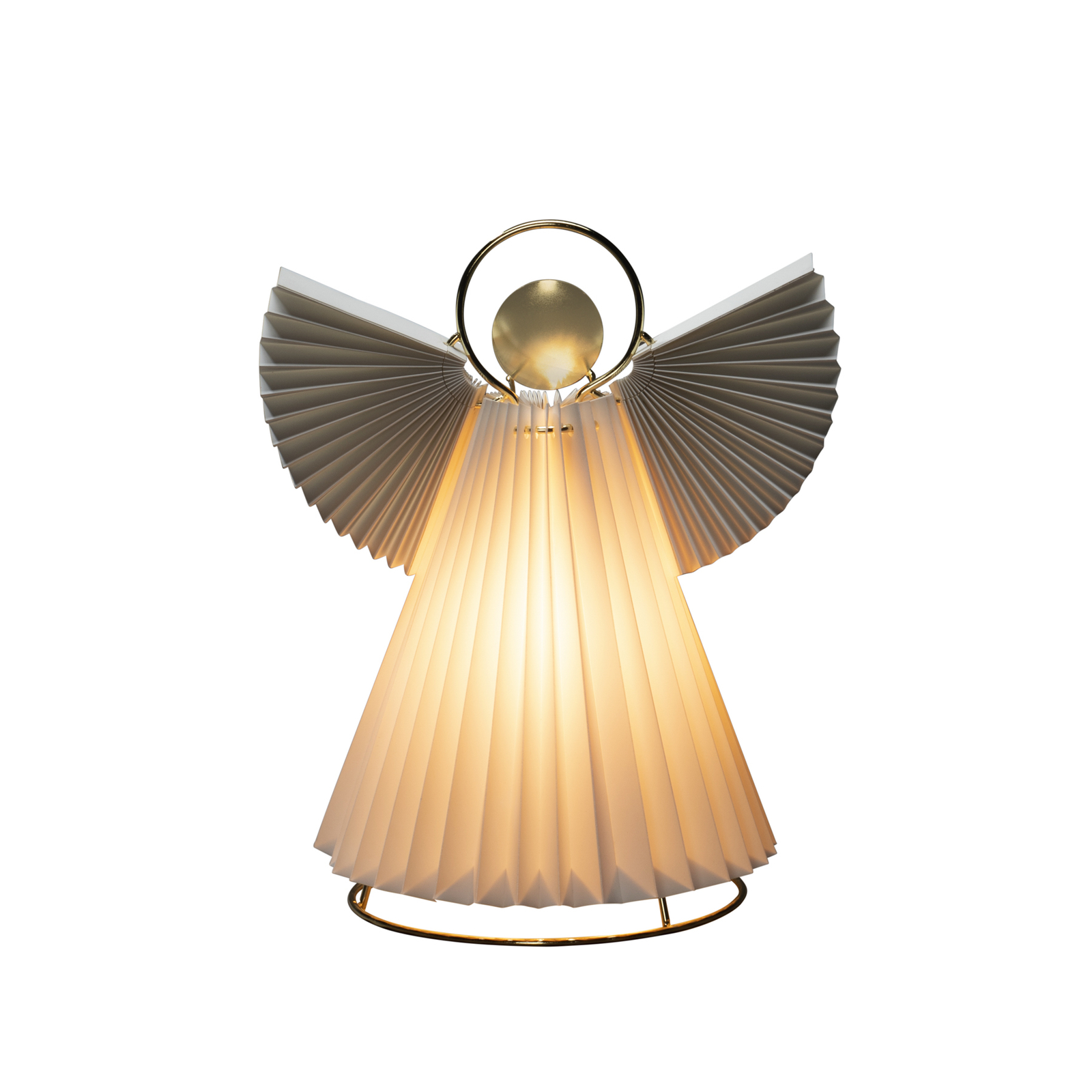 Dekoratyvinis popierinis šviesos angelas mini, baltas, E14