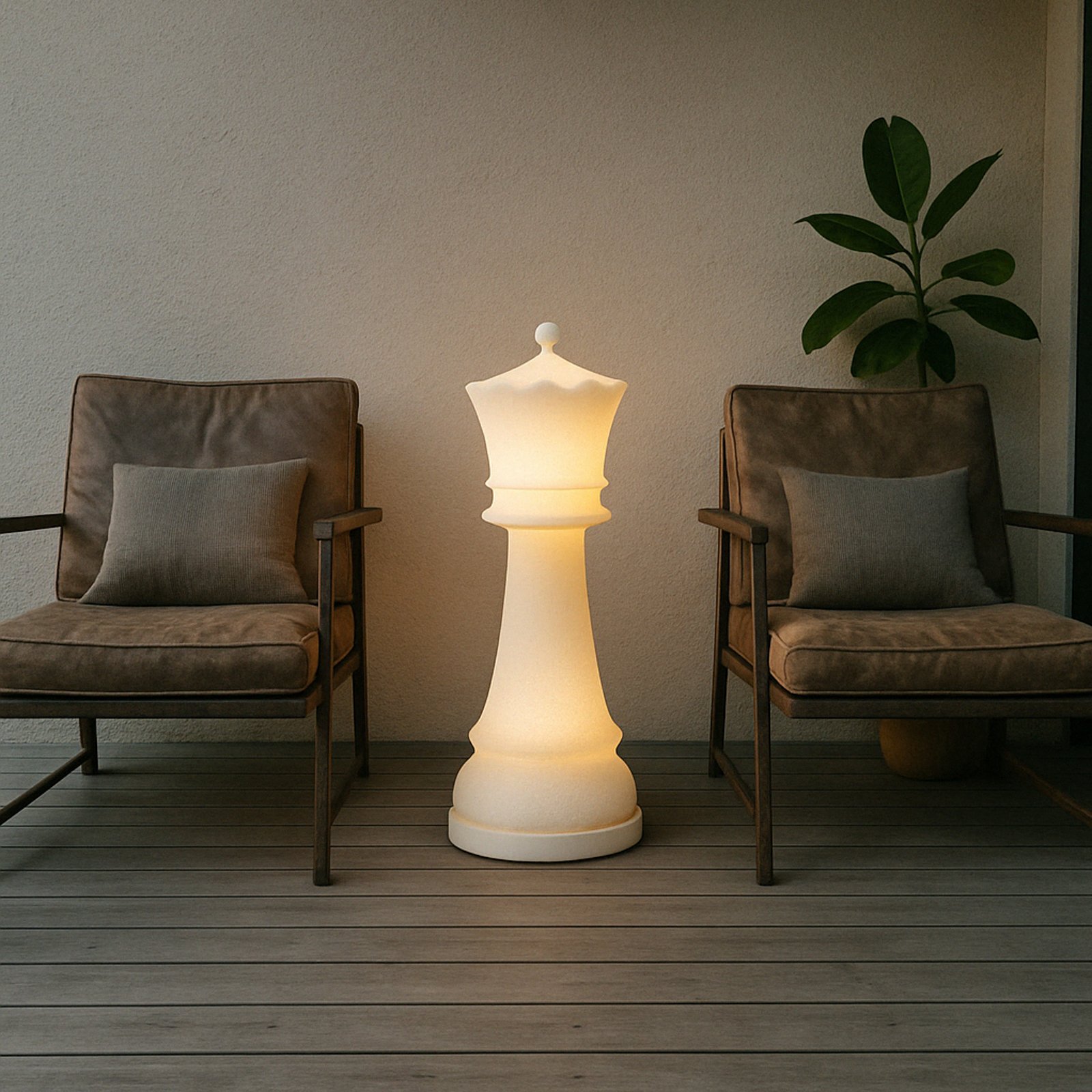 Luminaire de terrasse Majesté, blanc, 107 cm, IP65 - Lucande