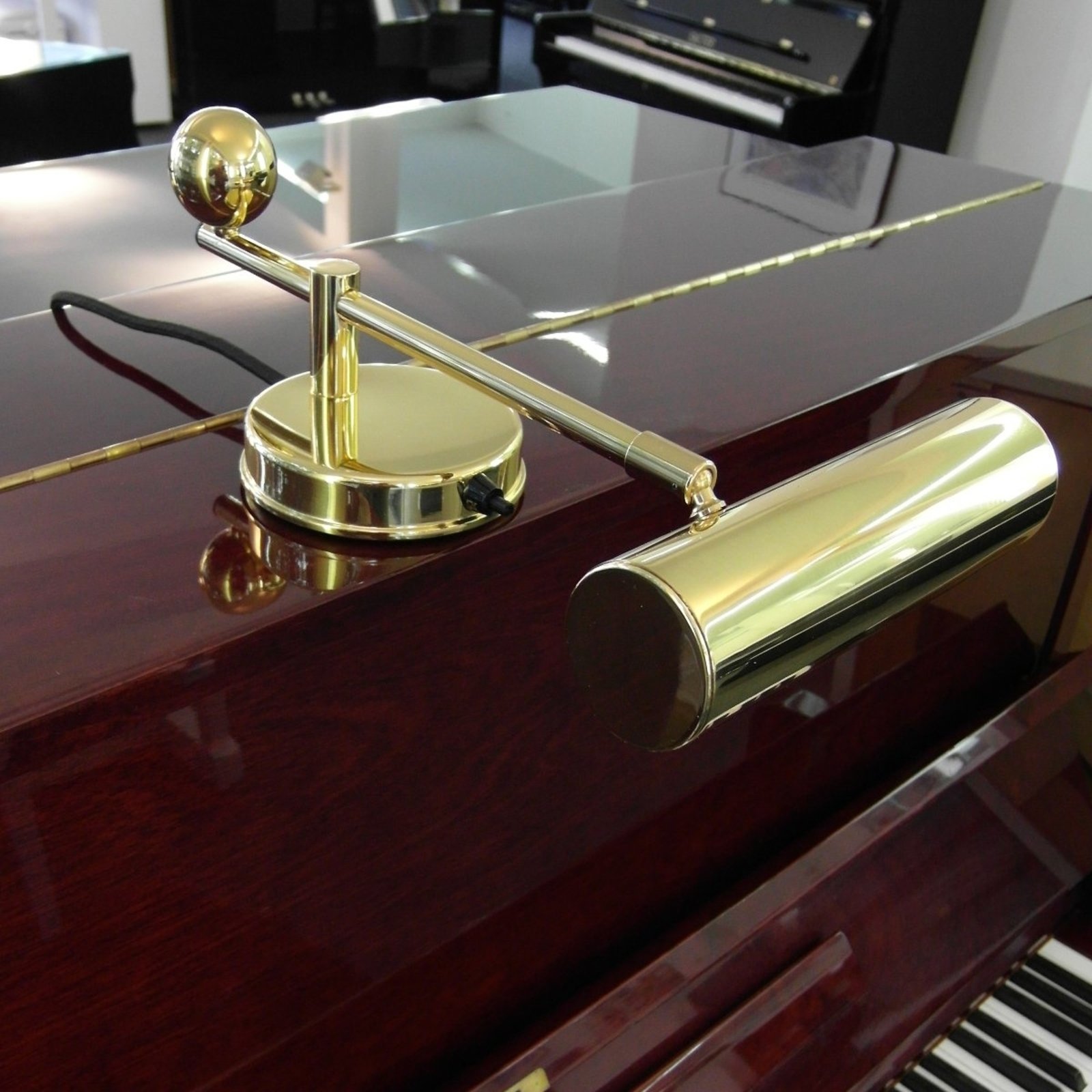 Brass piano lamp in De Stijl style