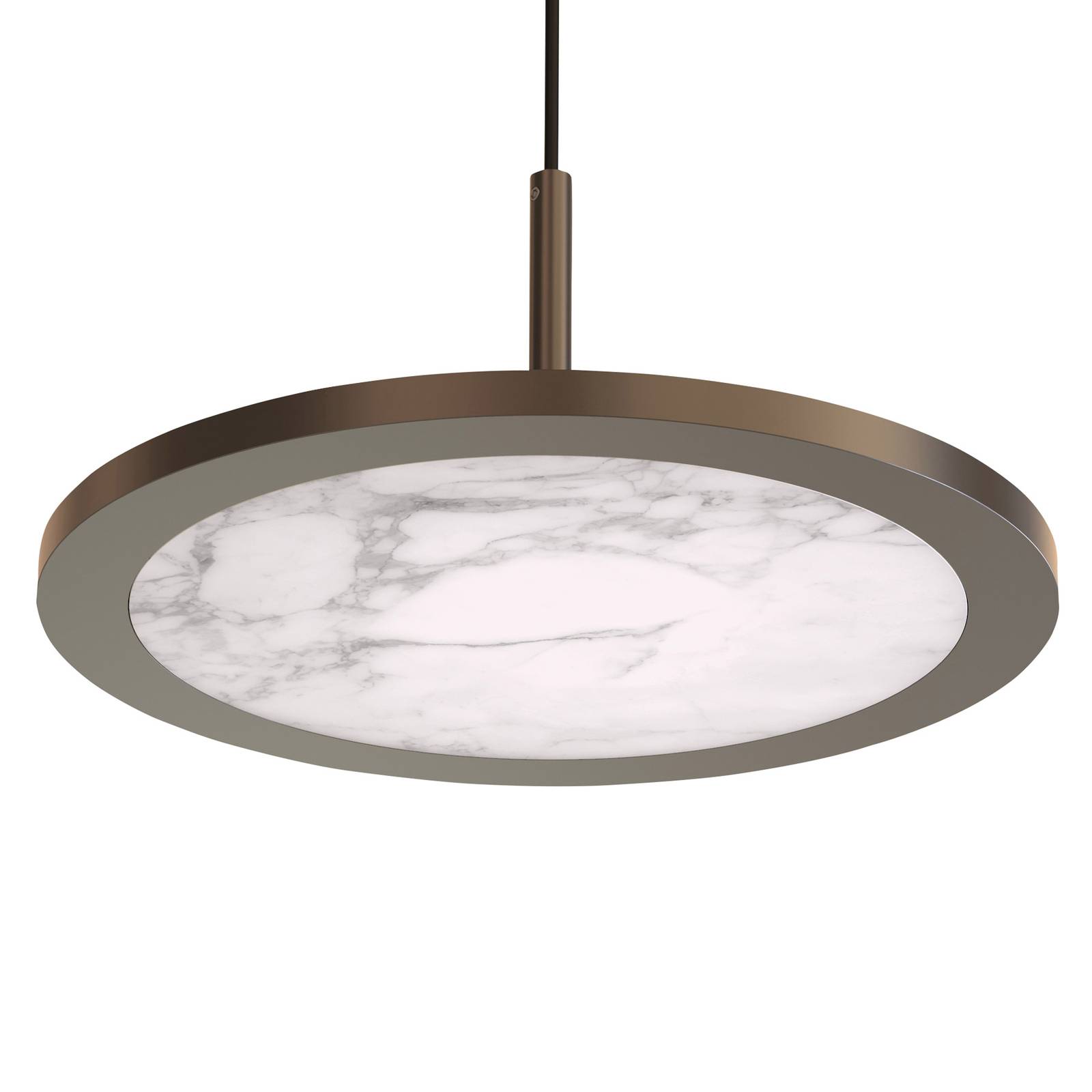 Hänglampa Moon brons, diffusor marmorerad Ø 45 cm