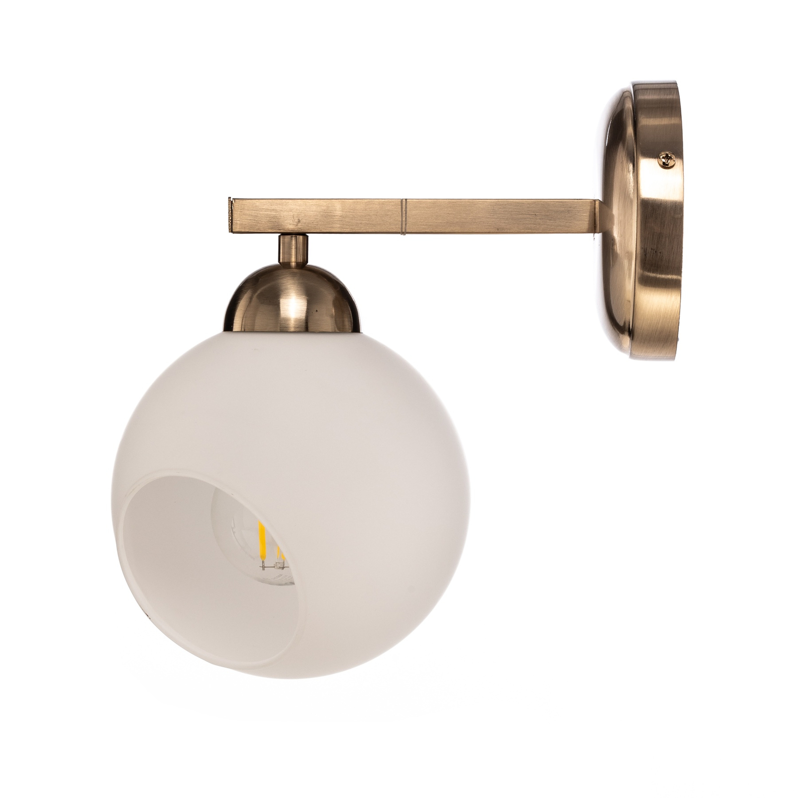 Ramella wall light, antique brass, 1-bulb