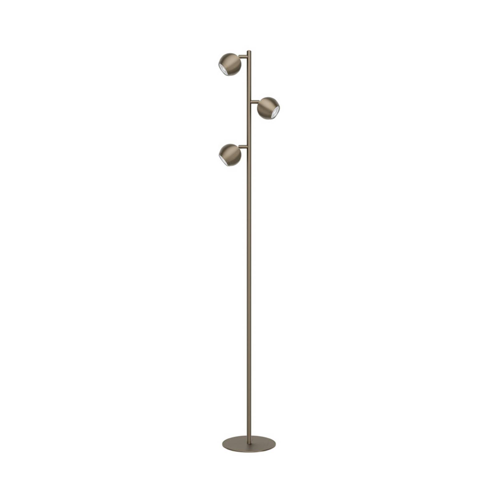 EGLO Stehleuchte BIMEDA 1, bronzefarben, Höhe 140 cm, 3-flg.