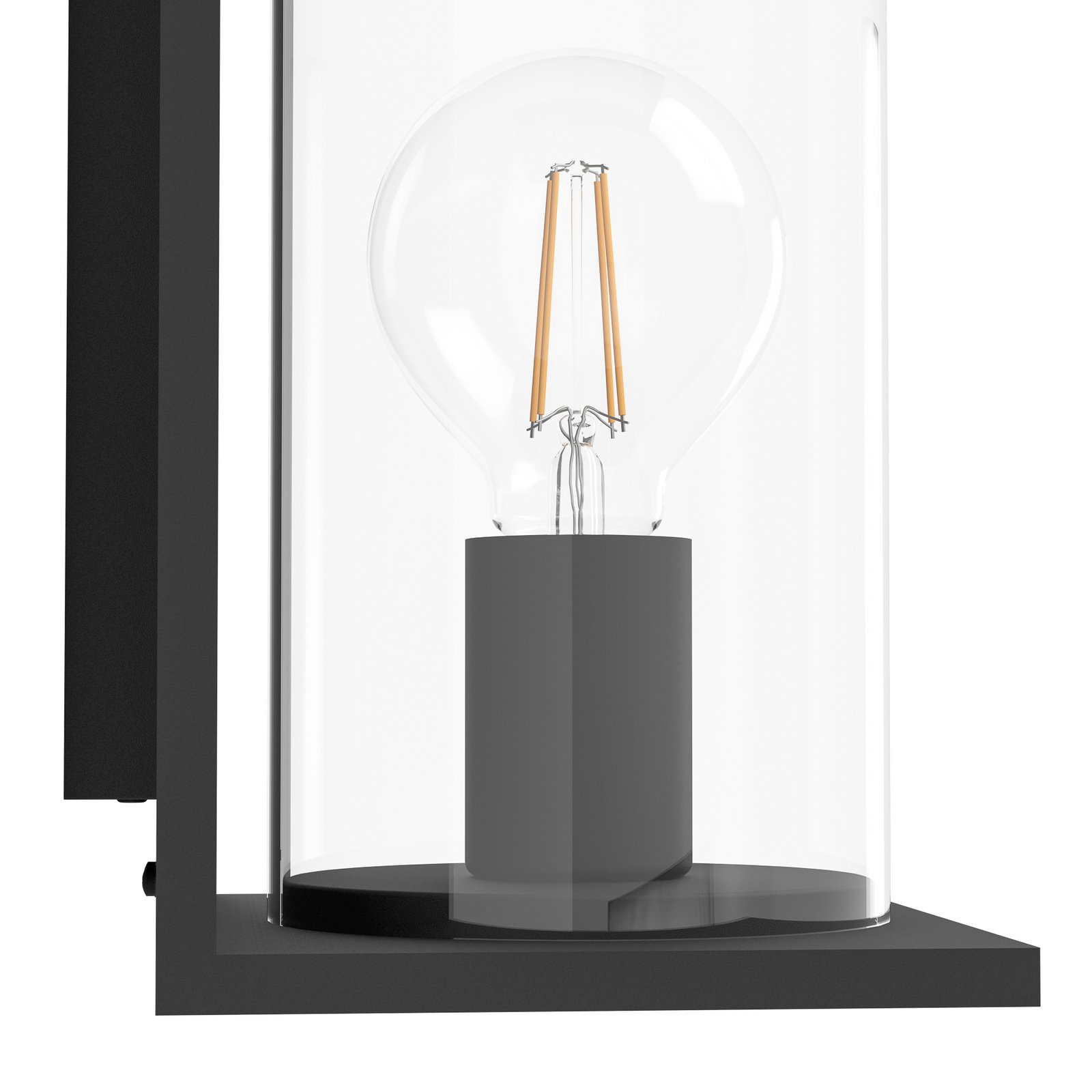 Zidna lampa Cascinetta za vanjsku upotrebu, širine 17 cm, crna, metalna