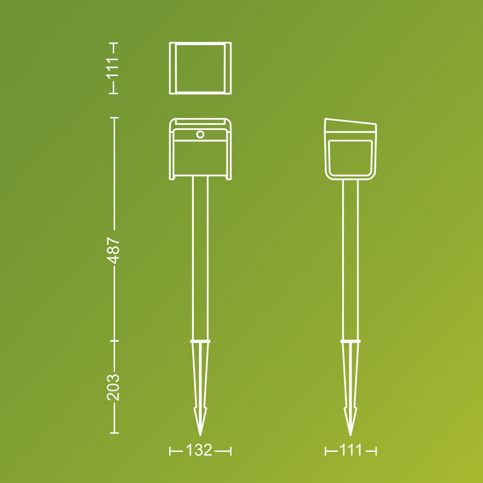 Philips LED-Solar-Erdspießleuchte Ezra UE, Kunststoff, IP44