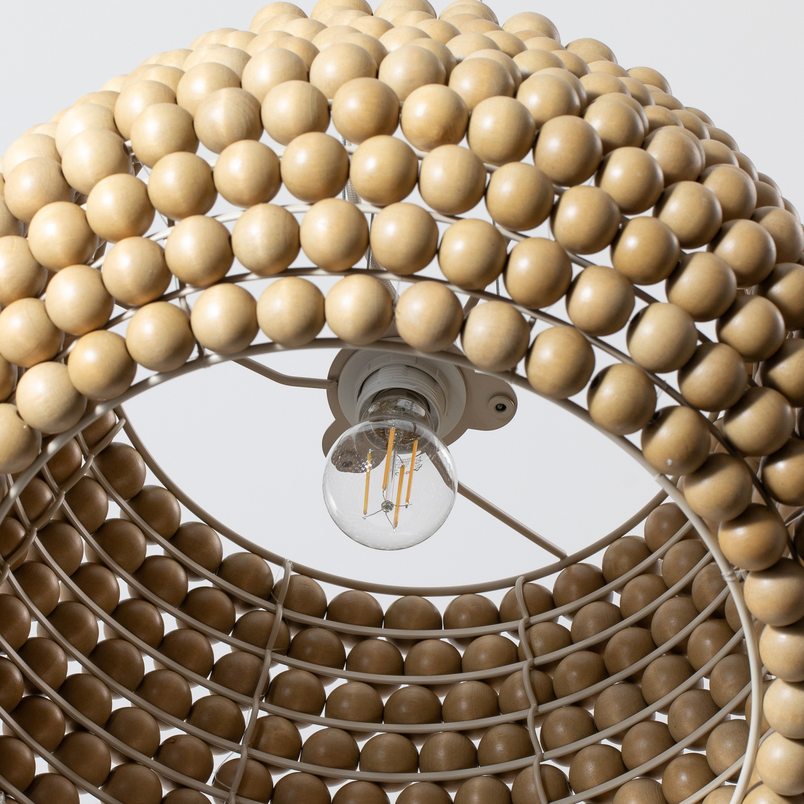 Melori riippuvalaisin, Ø 51 cm, luonnonväri, E27, puu - Lucande