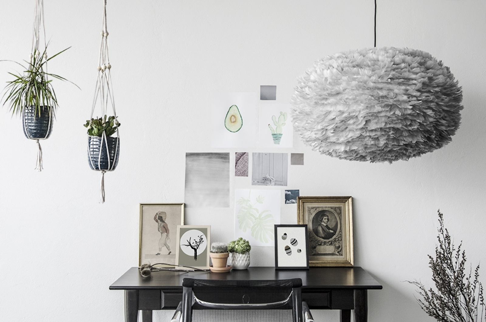 Eos Pendant Medium Grey/White - UMAGE