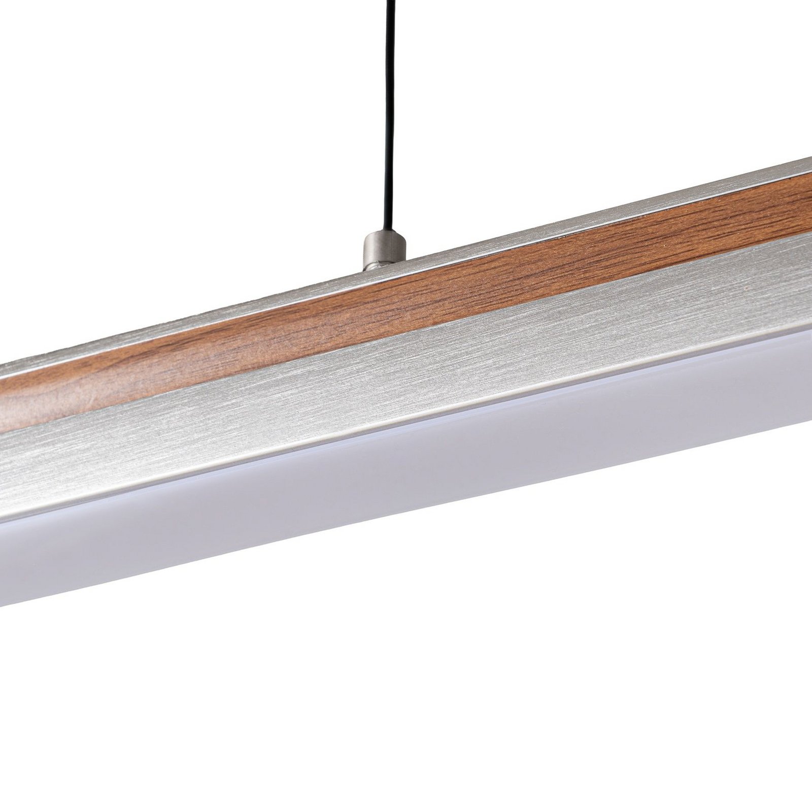 Lutana LED-Hängeleuchte 101 cm rosegold/holz - Lucande Lutana LED-Hängeleuchte 101 cm rosegold/holz - Lucande