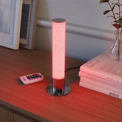 LED tafellamp Fria, cilinder, RGB, remote