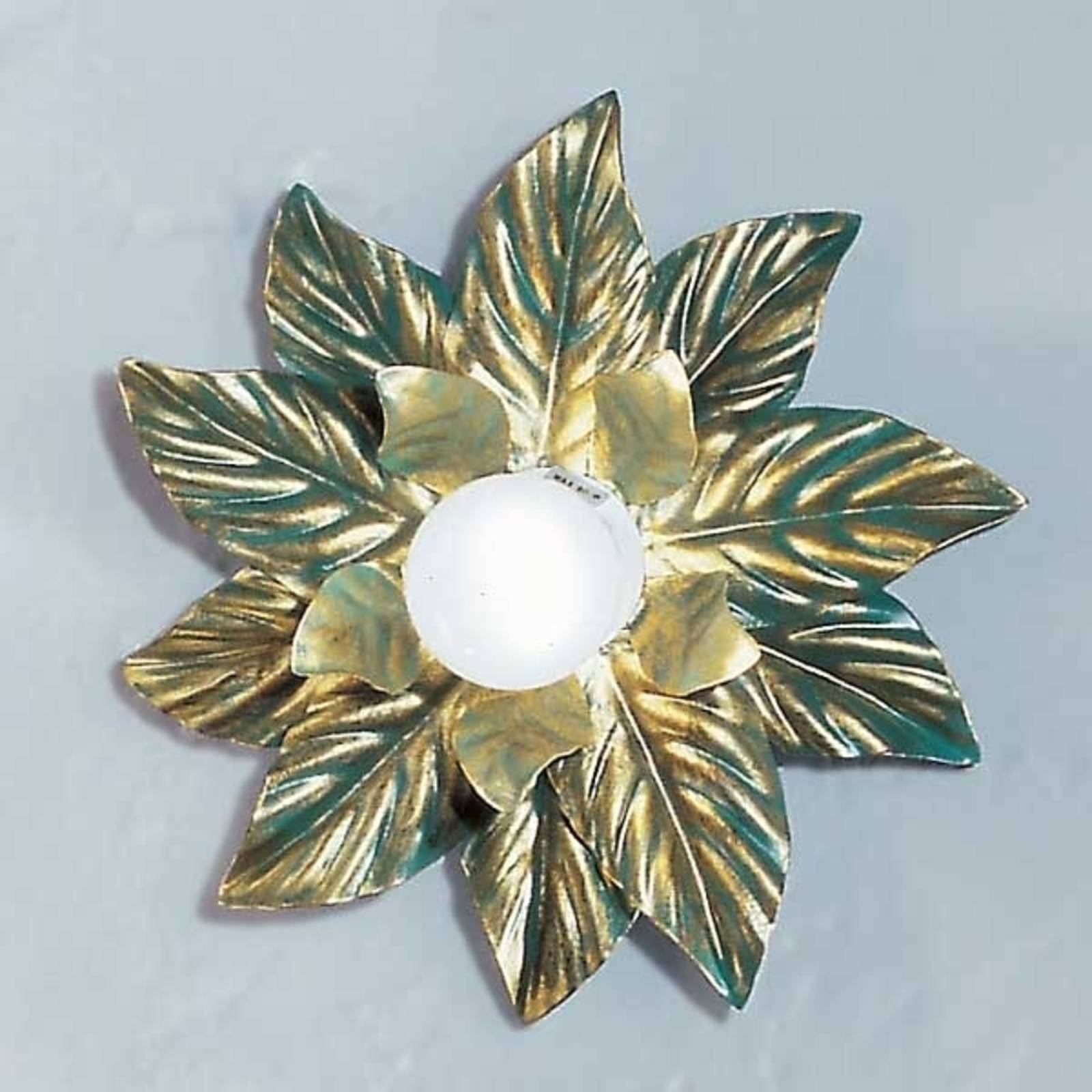 Kgl Applique Fleuria di metallo, verde anticato