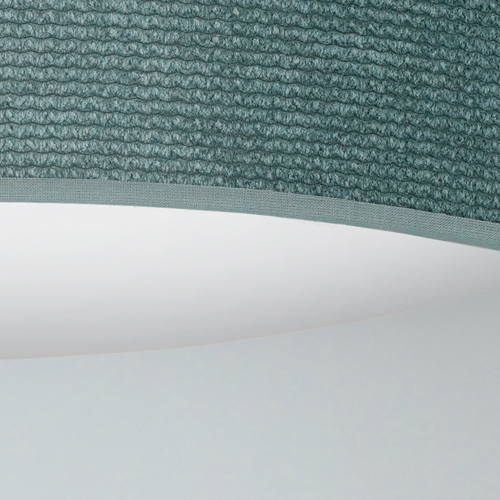 LED griestu gaismeklis Plafond, piparmētru zaļš, audums, Ø 45 cm, 3 pakāpieni