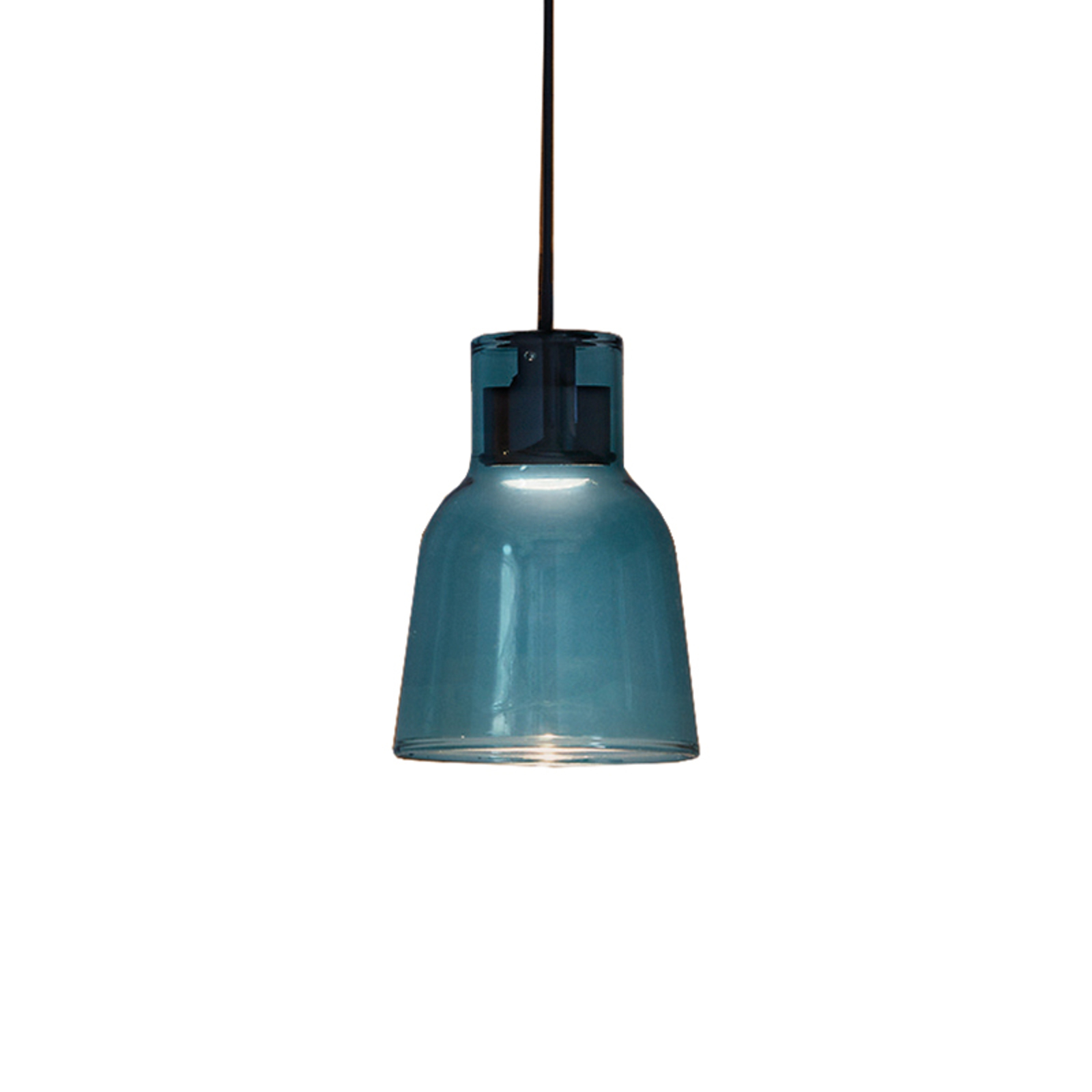 Bover Drip S/01L LED a sospensione di vetro, blu
